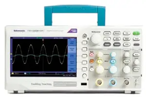 An oscilloscope with integrated display