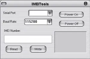Основное диалоговое окно программы IMEI Tools