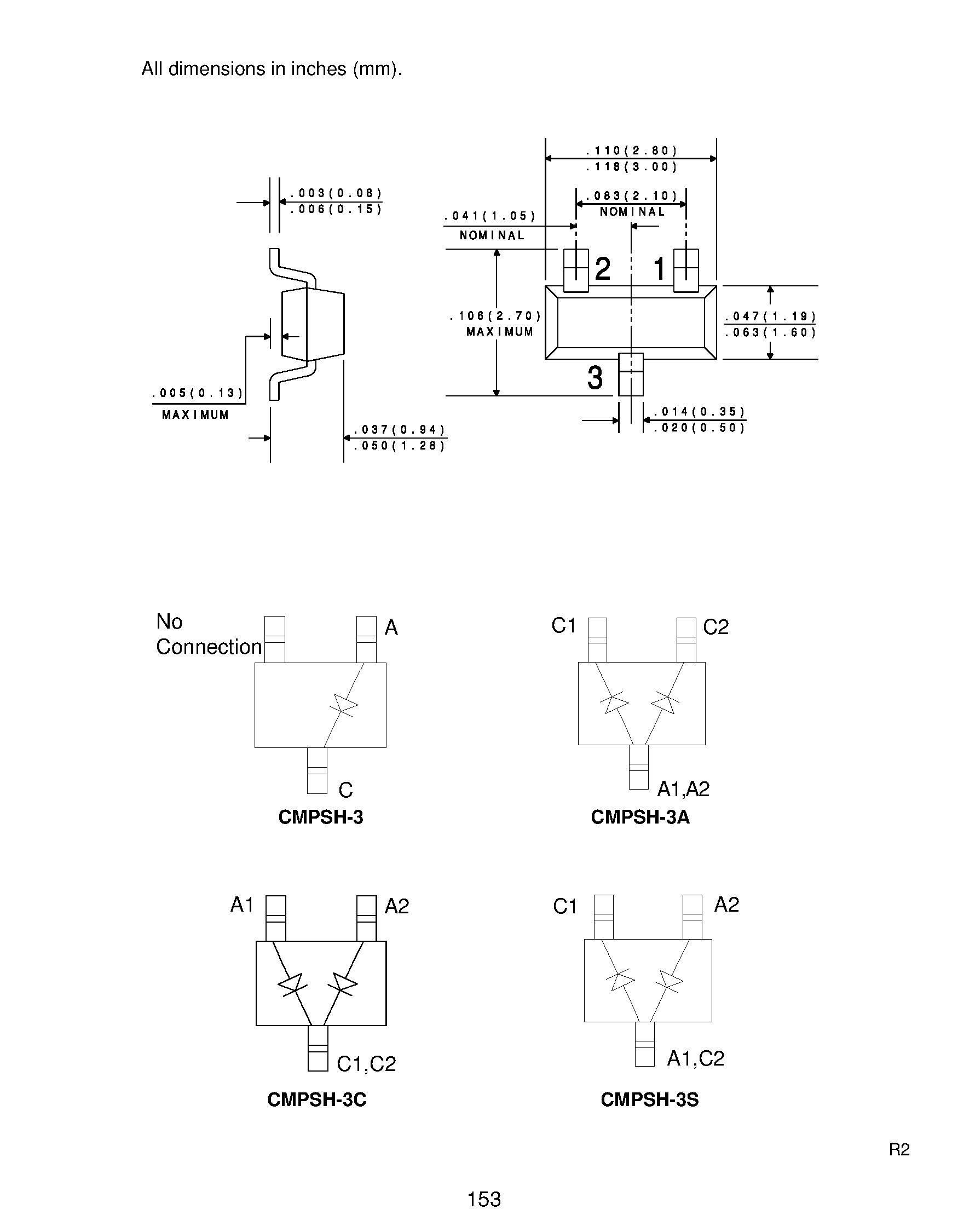 Даташит CMPSH1-4 - SURFACE MOUNT HIGH CURRENT SCHOTTKY BARRIER RECTIFIER страница 2