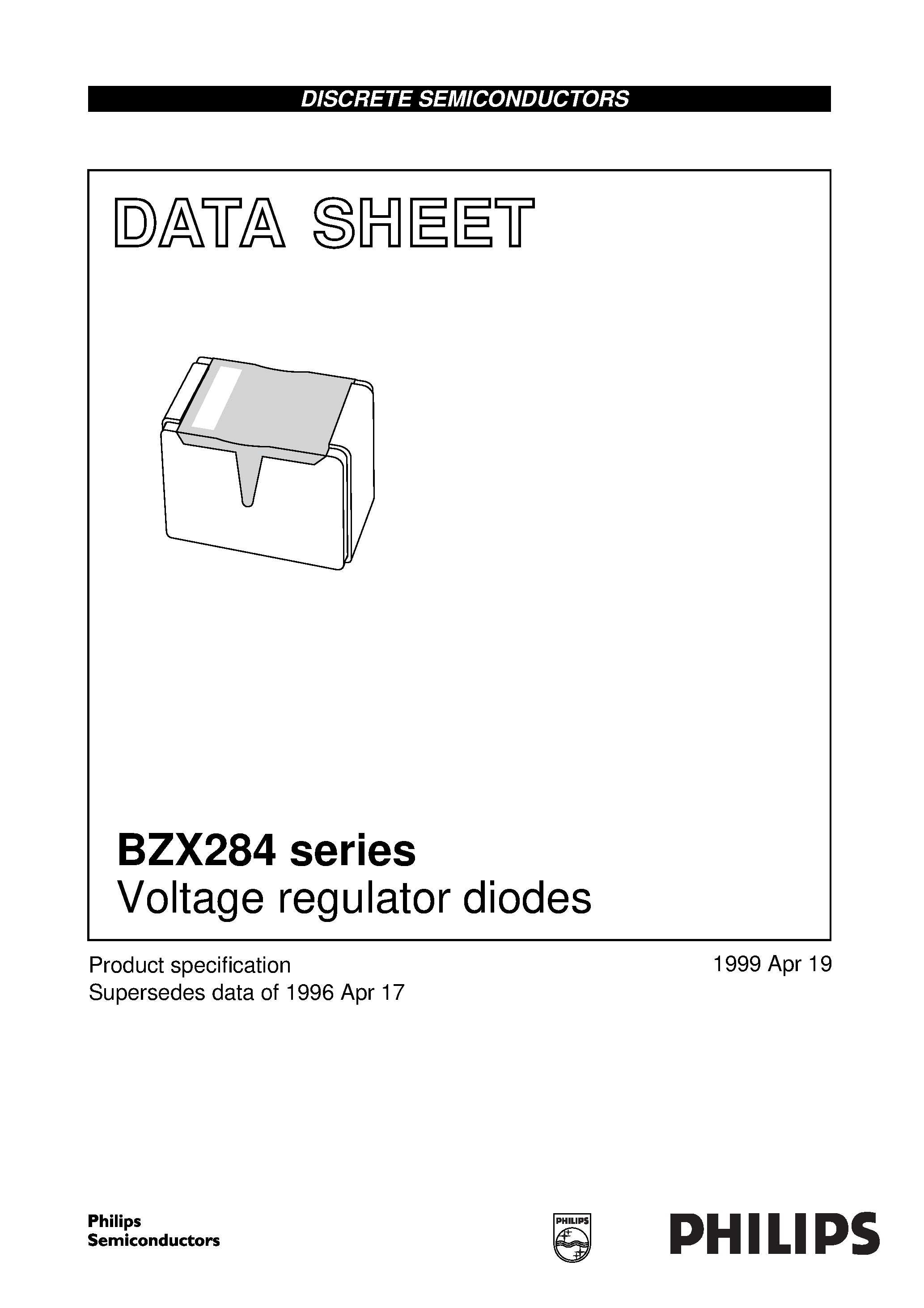 Datasheet BZX284-C3V3 - Voltage regulator diodes page 1