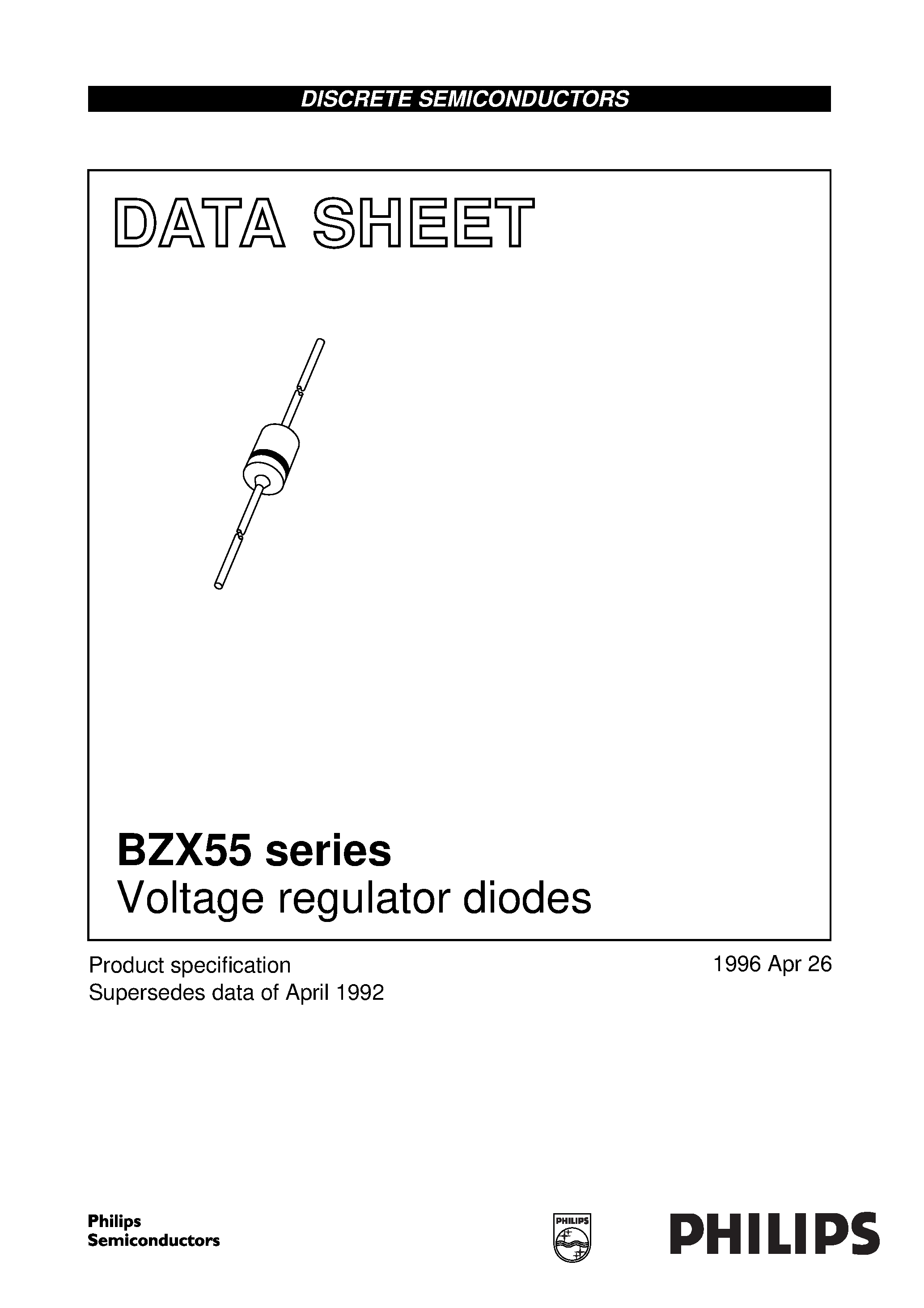 Datasheet BZX55-11 - Voltage regulator diodes page 1