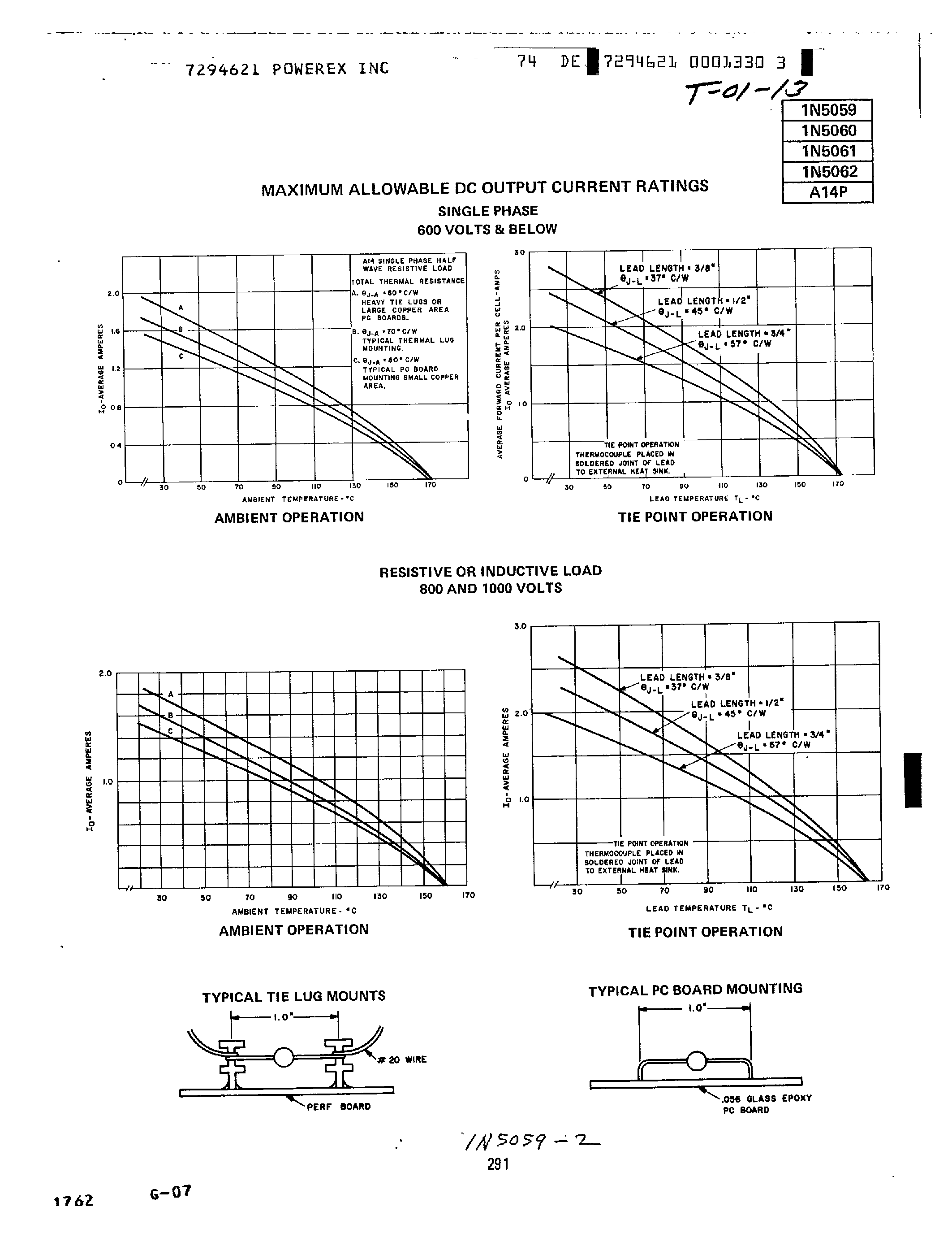 Datasheet 1N5059 - Passivated Rectifier page 2