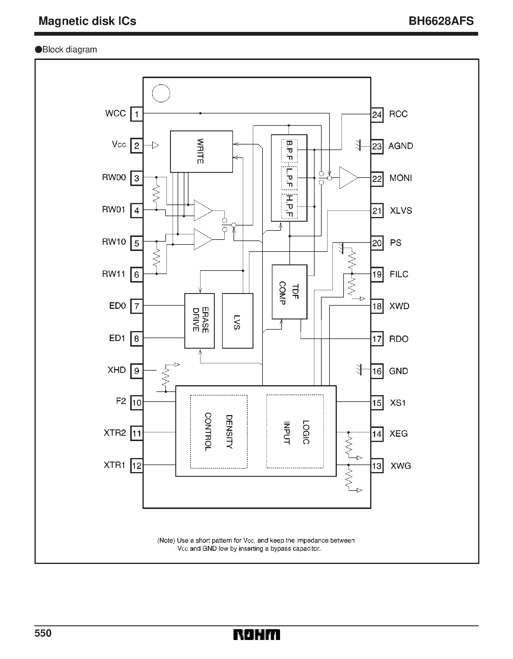 Datasheet BH6628AFS - Read / Write amplifier for FDD page 2