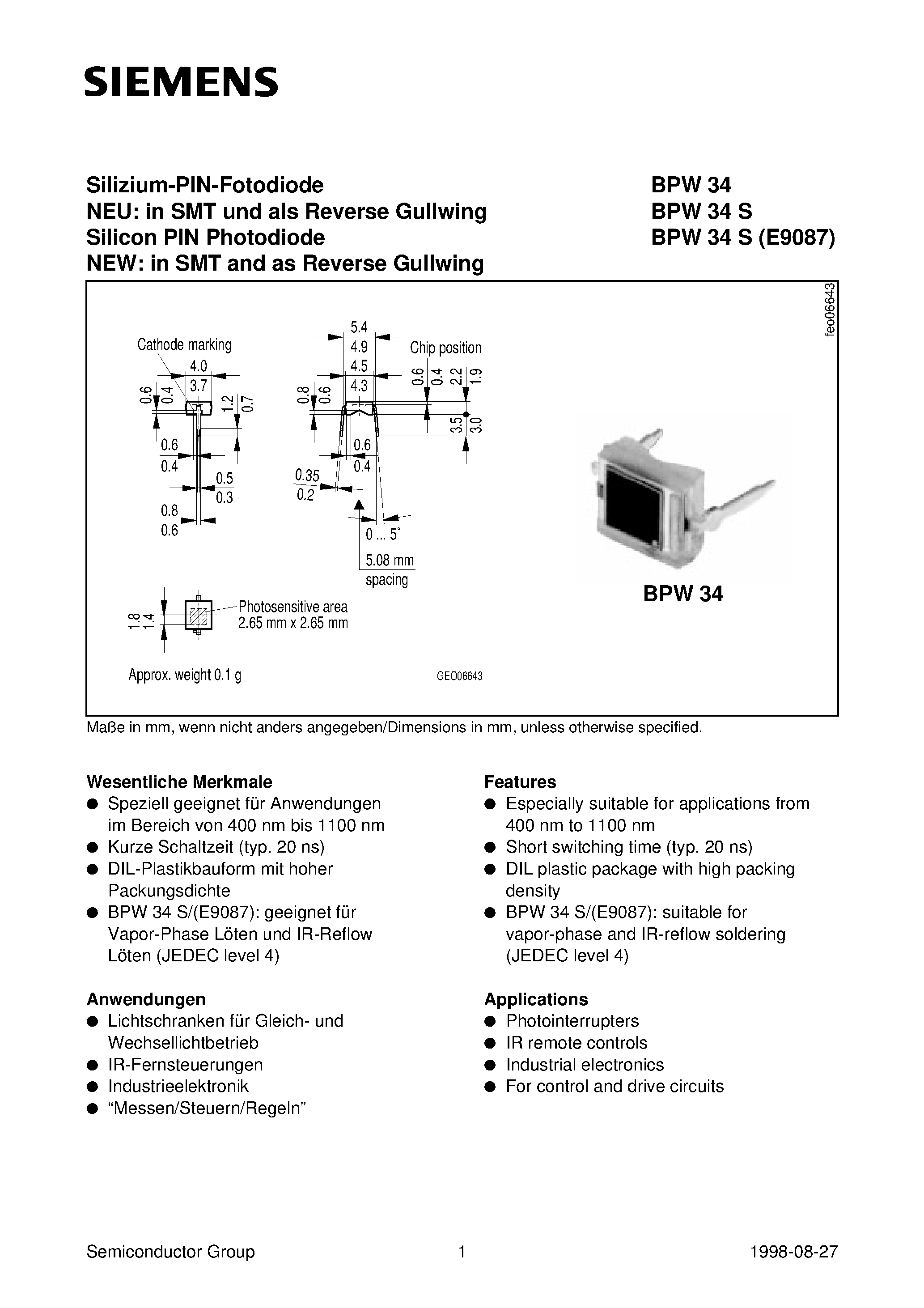 Bpw85c схема включения