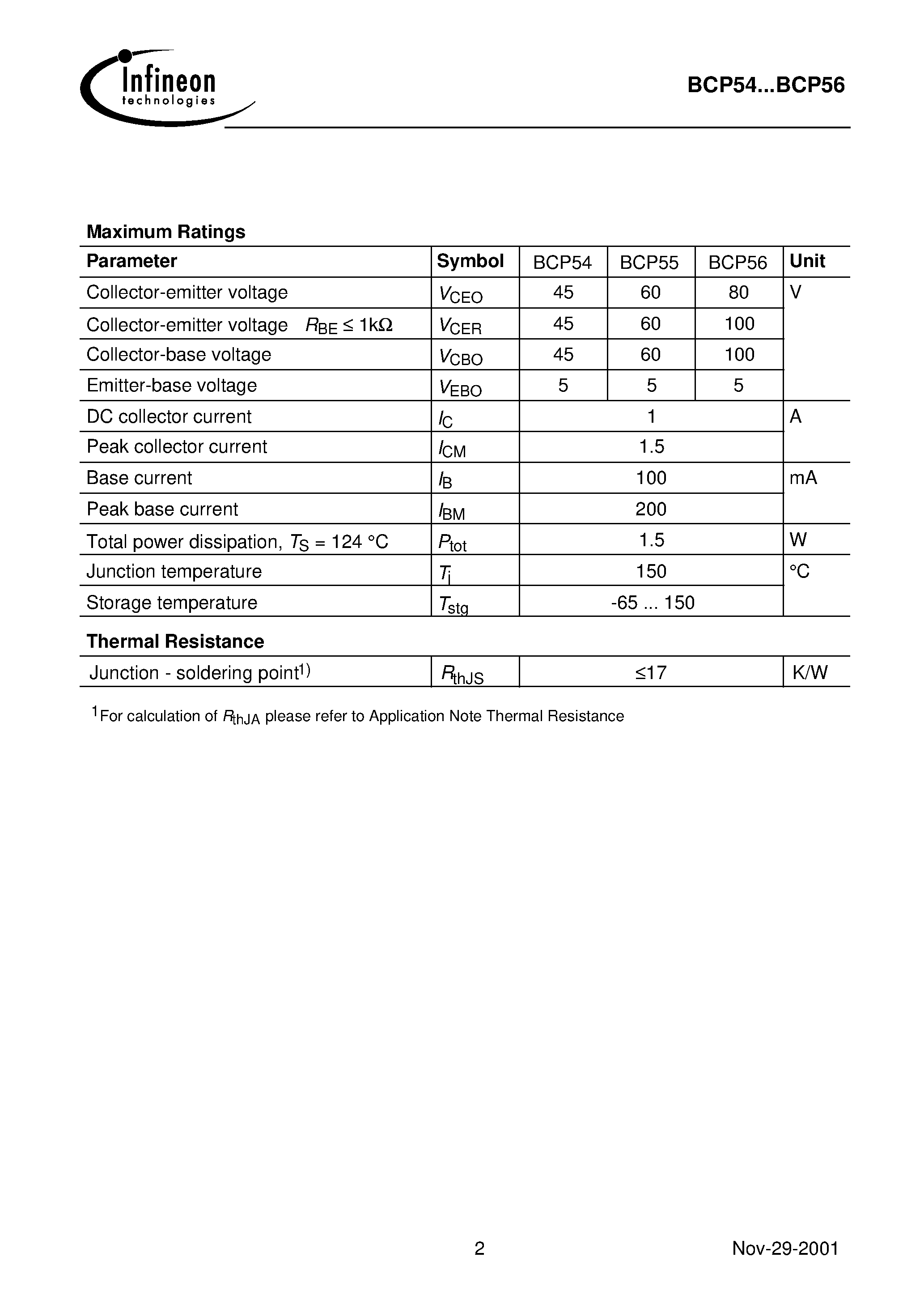 Datasheet BCP55-16 - NPN Silicon AF Transistors page 2