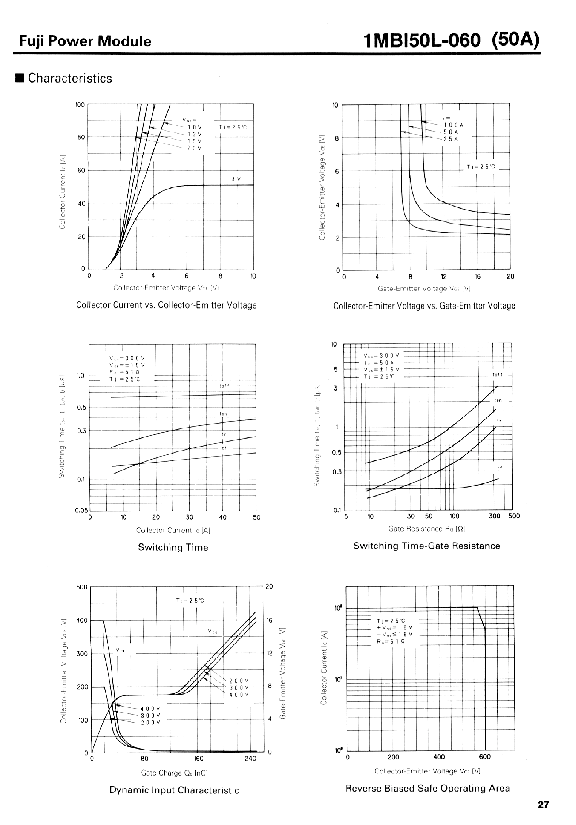 Datasheet 1MBI50L-060 - IGBT MODULE (L series) page 2