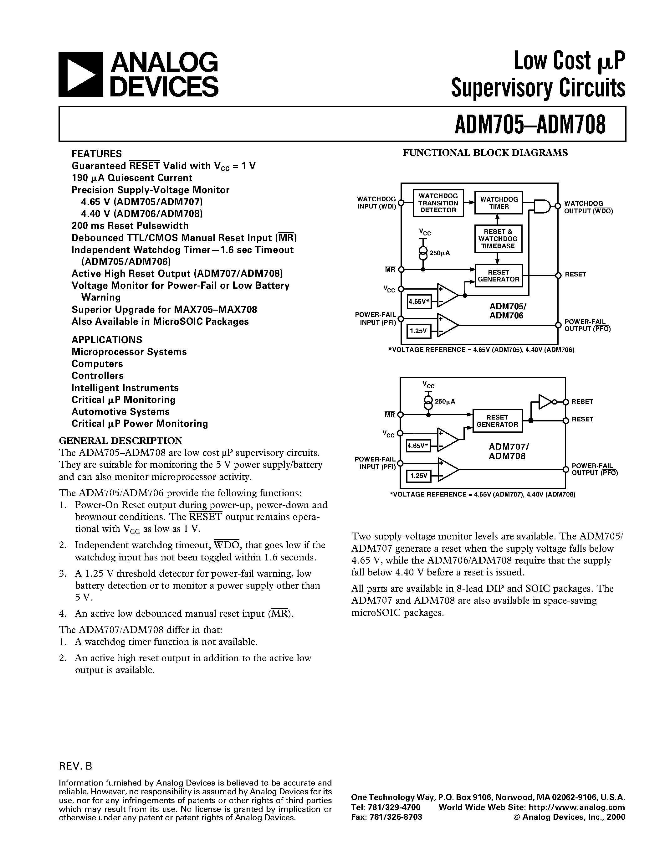 Adm707 схема включения