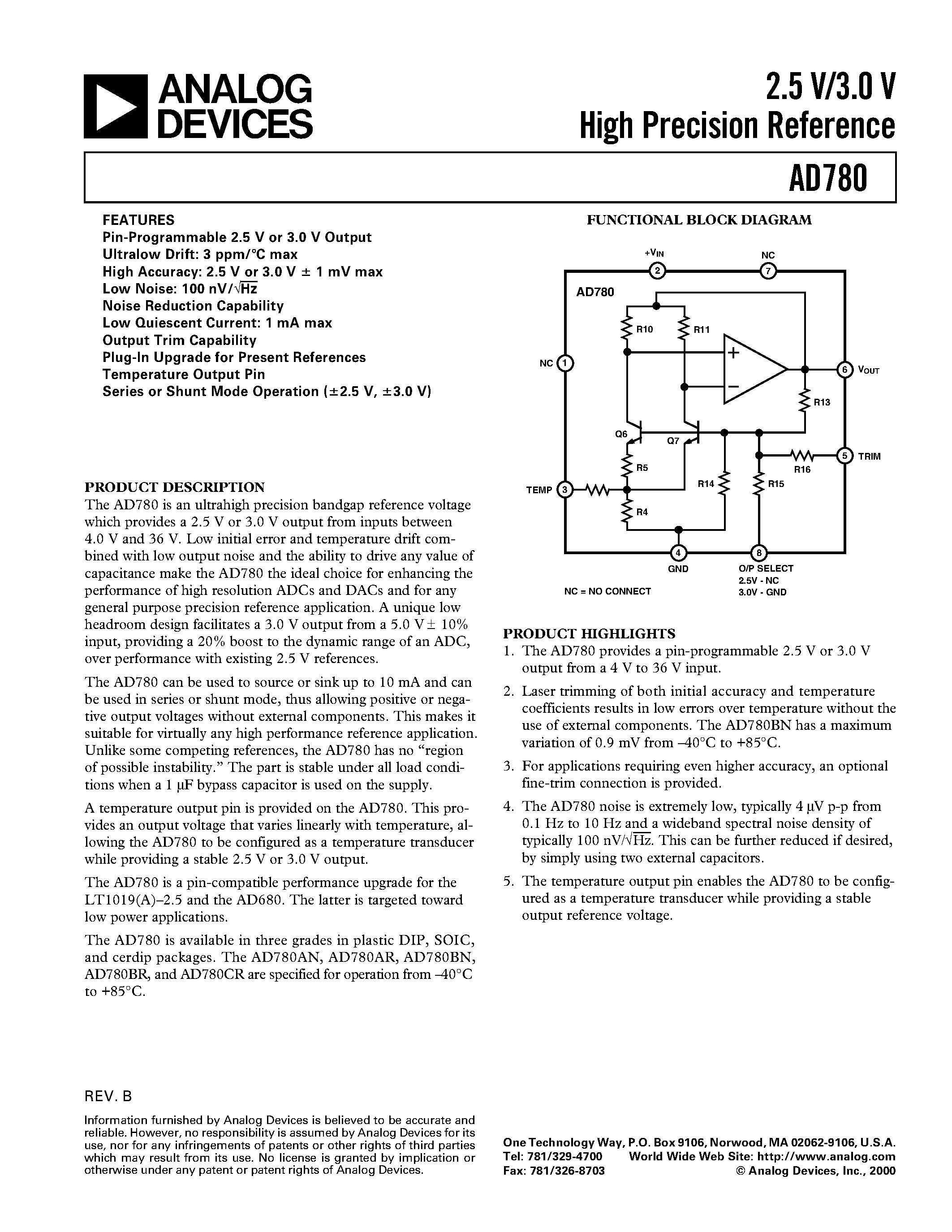 Устройство pdf. Микросхема ad780b. Микросхема ad780 характеристики. Ad780br Analog devices. Analog devices ad780a фото.