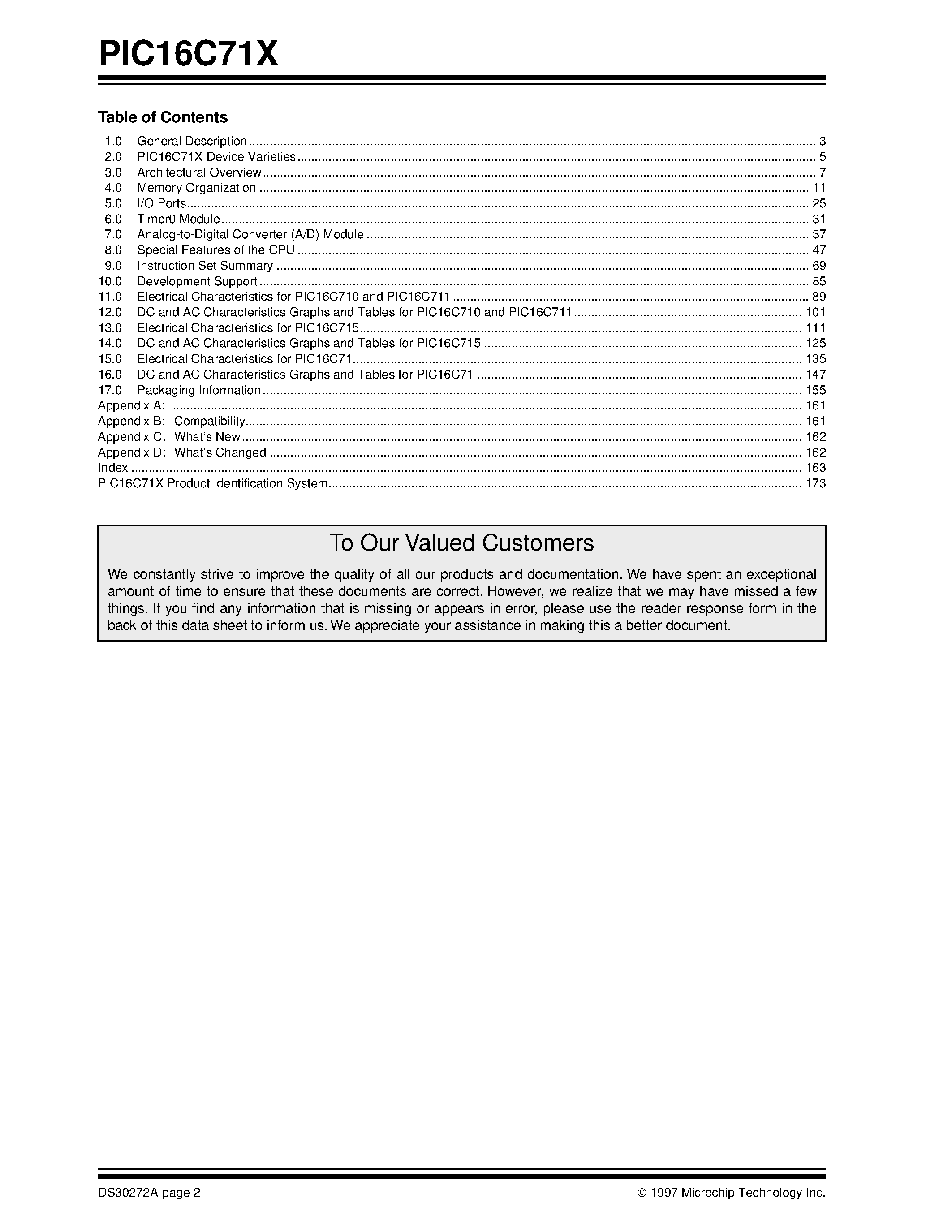 Даташит PIC16C71-04/P - 8-Bit CMOS Microcontrollers with A/D Converter страница 2