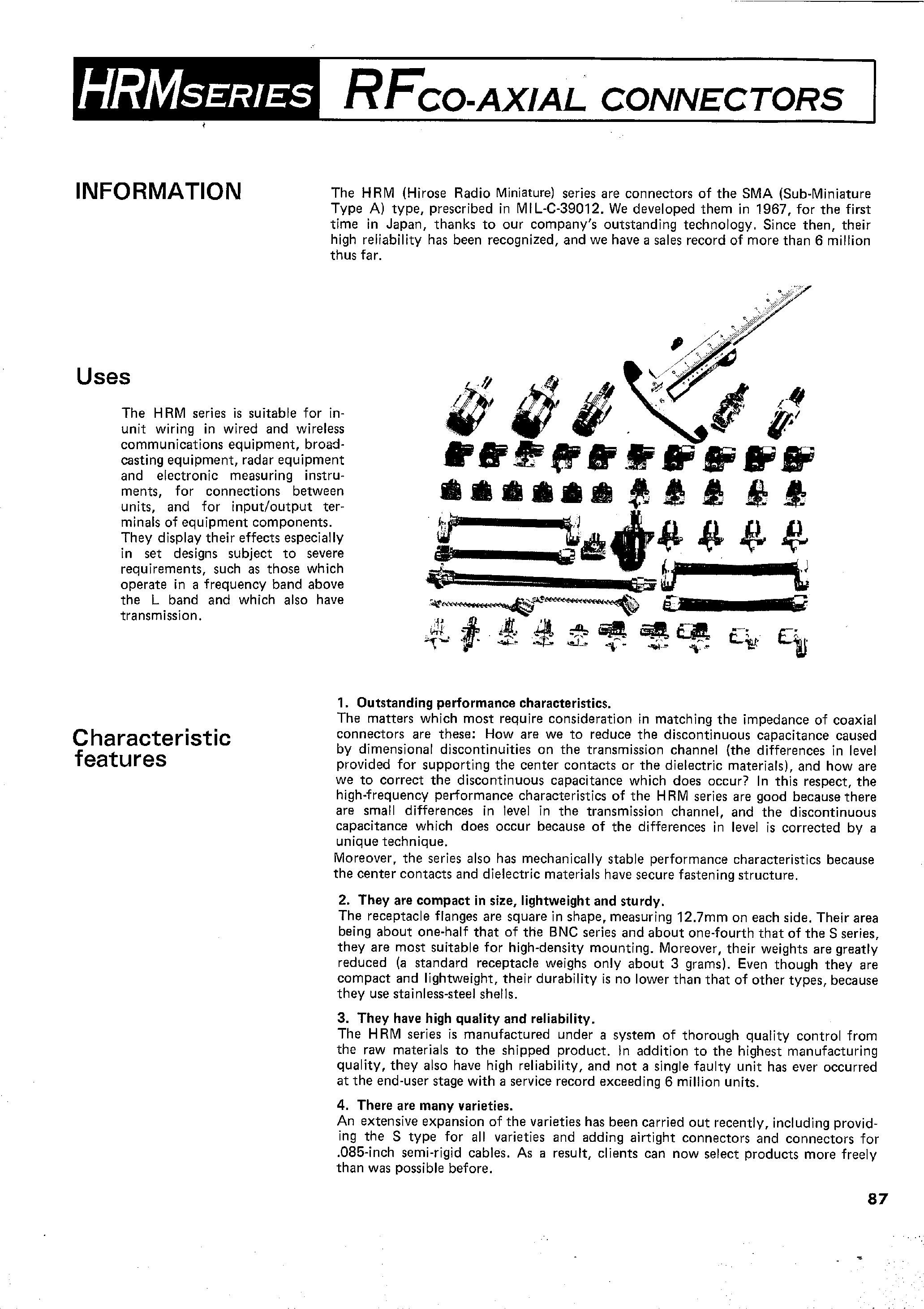 Datasheet HRM-200-4-C - RFCO-AXIAL CONNECTORS page 1