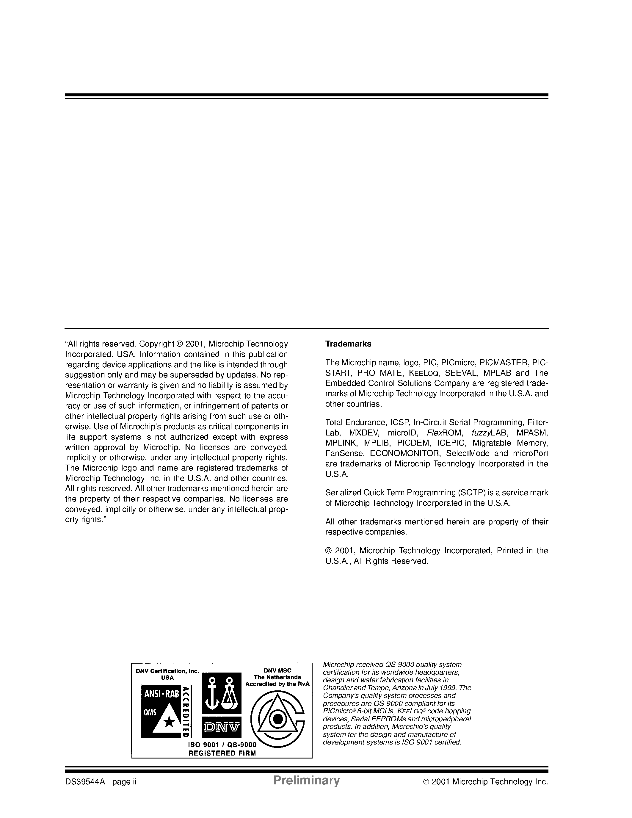 Datasheet PIC16C925-T/L - 64/68-Pin CMOS Microcontrollers with LCD Driver page 2