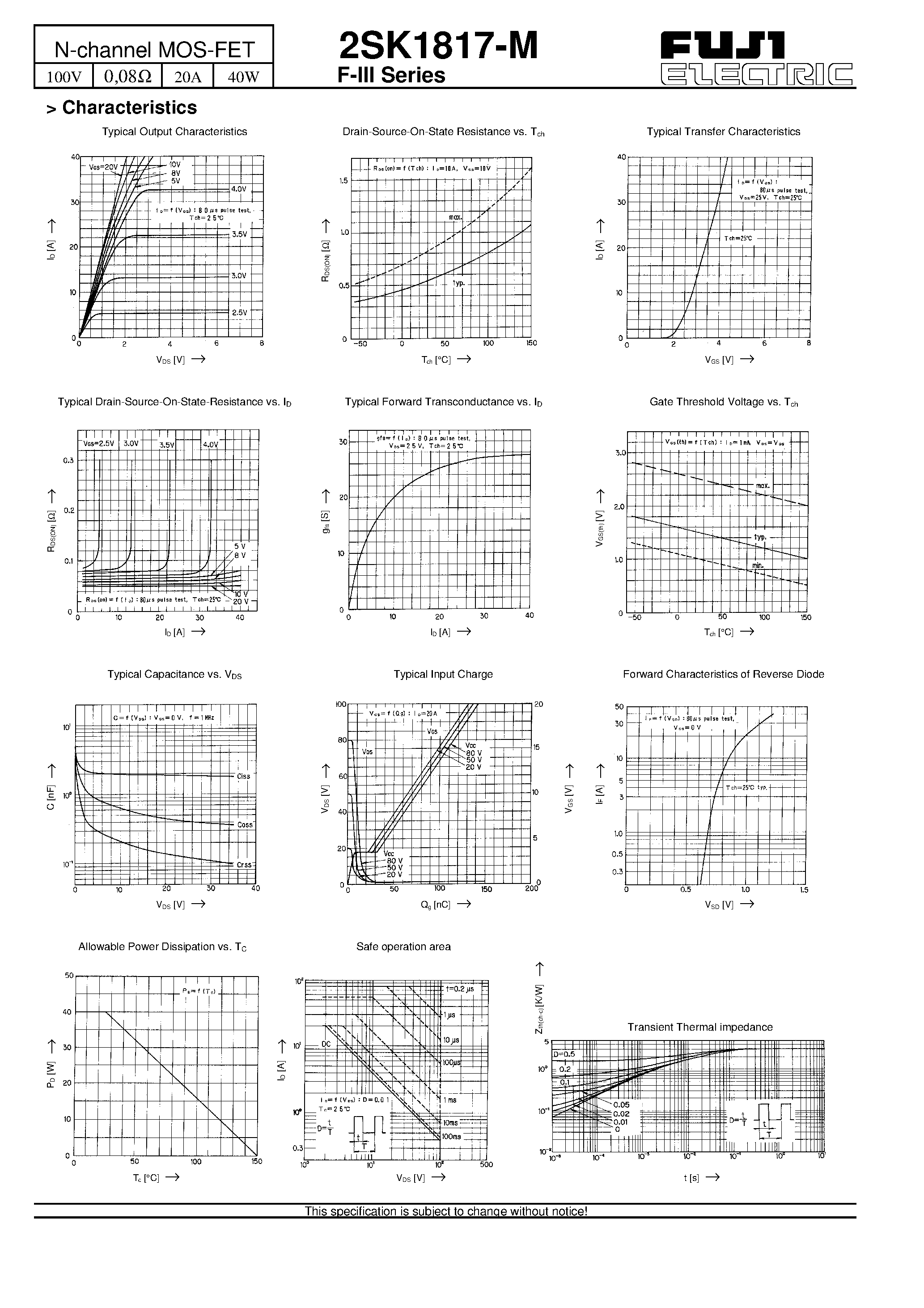 Datasheet 2SK1817 - N-channel MOS-FET page 2