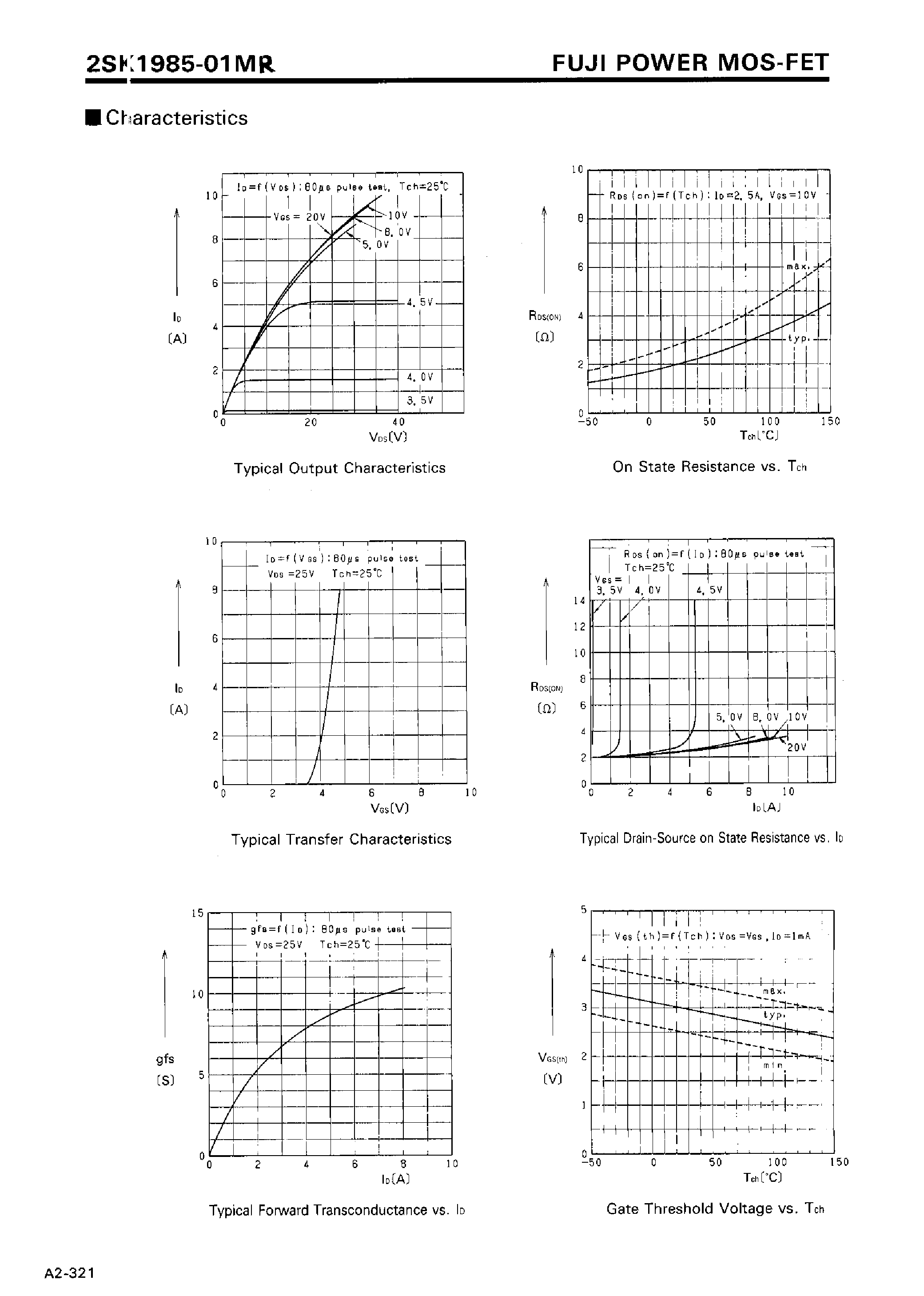 Datasheet 2SK1985-01MR - N-CHANNEL SILICON POWER MOSFET page 2