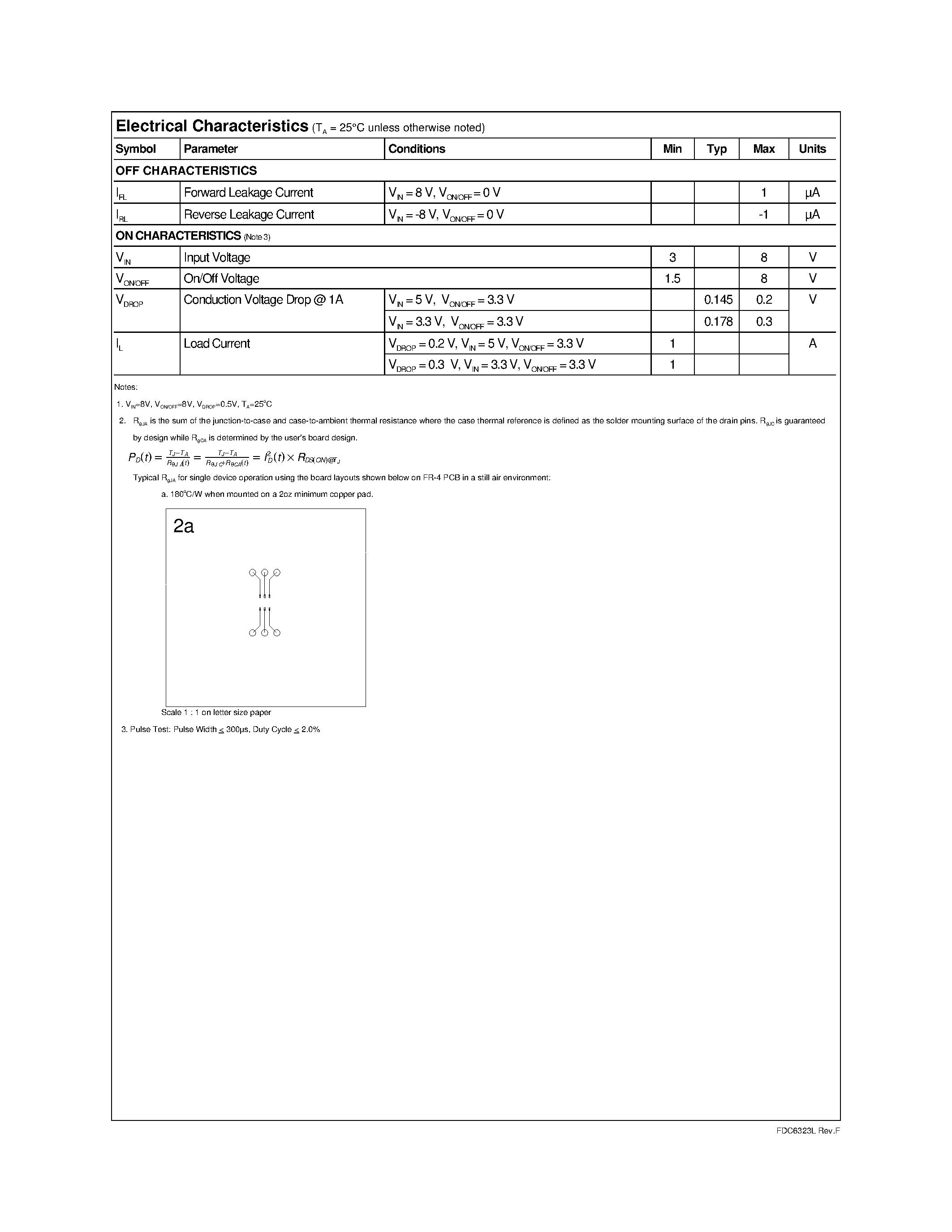 Datasheet FDC6323 - Integrated Load Switch page 2