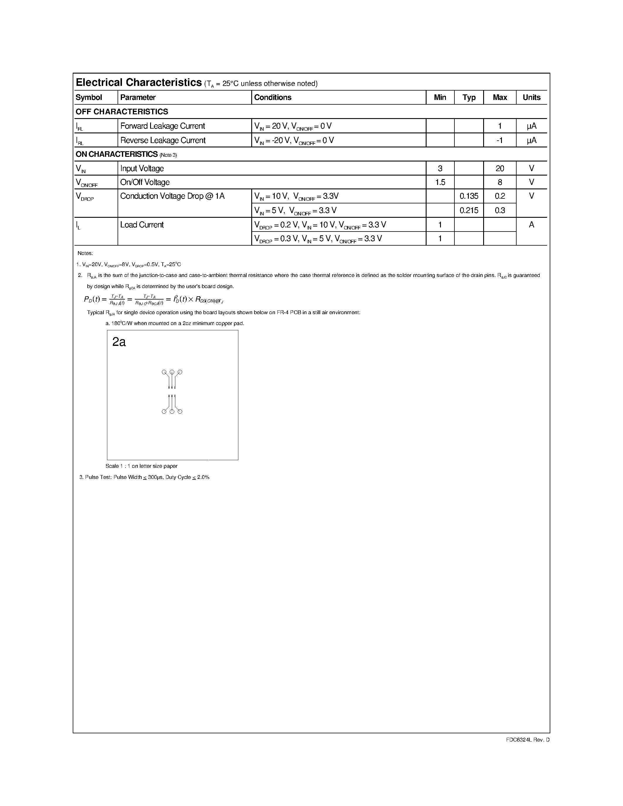 Datasheet FDC6324 - Integrated Load Switch page 2