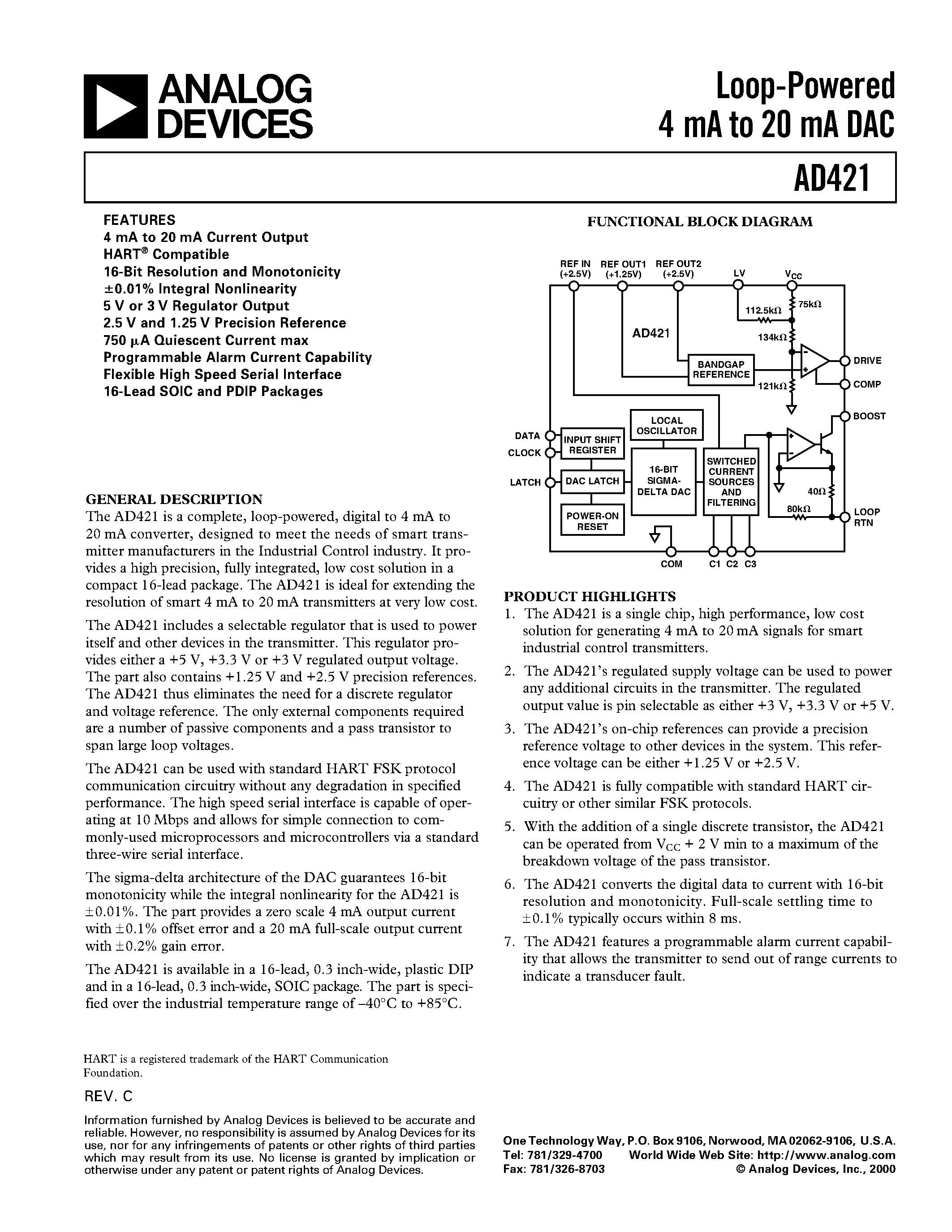 Даташит EVAL-AD7265CB1 - Differential Input/ Dual 1 MSPS/ 12-Bit/ 3-Channel SAR ADC страница 1