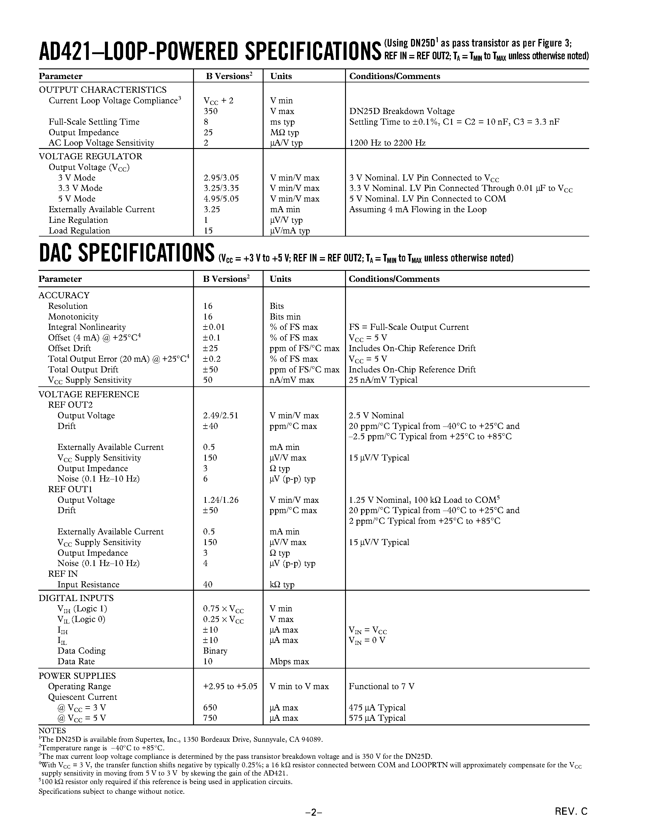 Datasheet EVAL-AD7266CB1 - Differential Input/ Dual 2 MSPS/ 12-Bit/ 3-Channel SAR ADC page 2