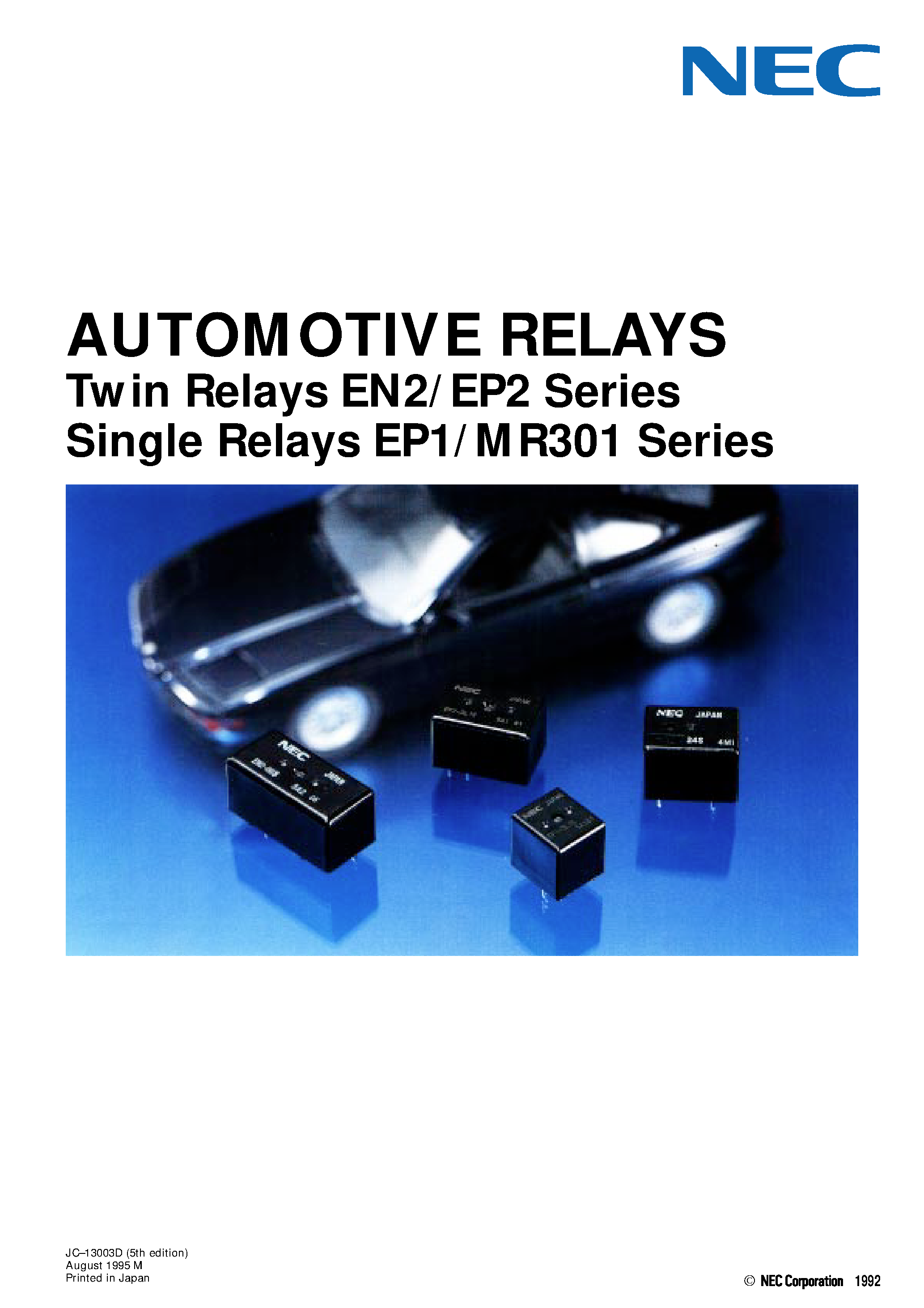 Datasheet EN2-1N1 - Twin relay for motor and solenoid reversible control page 1