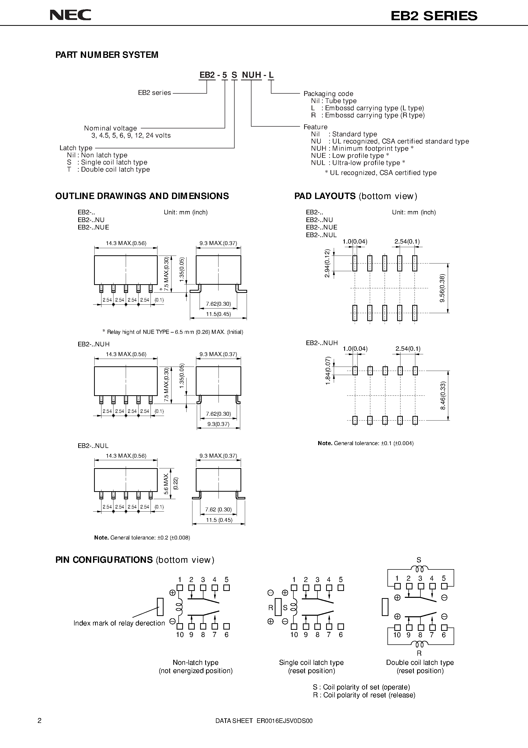 Datasheet EB2-12-L - COMPACT AND LIGHT WEIGHT SURFACE MOUNTING TYPE page 2