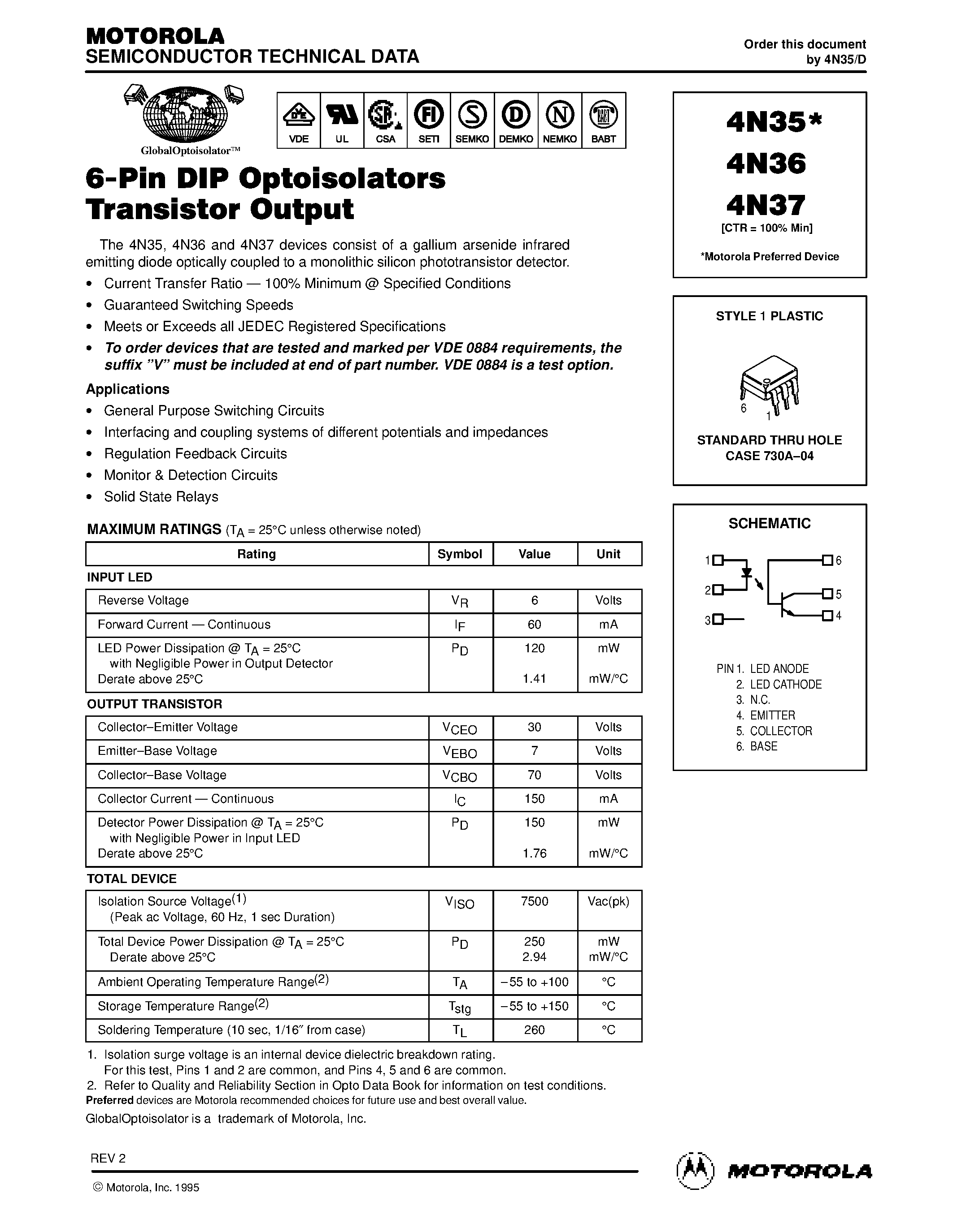 36 pdf. Оптопара 4n35 характеристики. Оптопара 4n35 Datasheet. 4n35gv Datasheet. Транзистор 4n35 Datasheet.