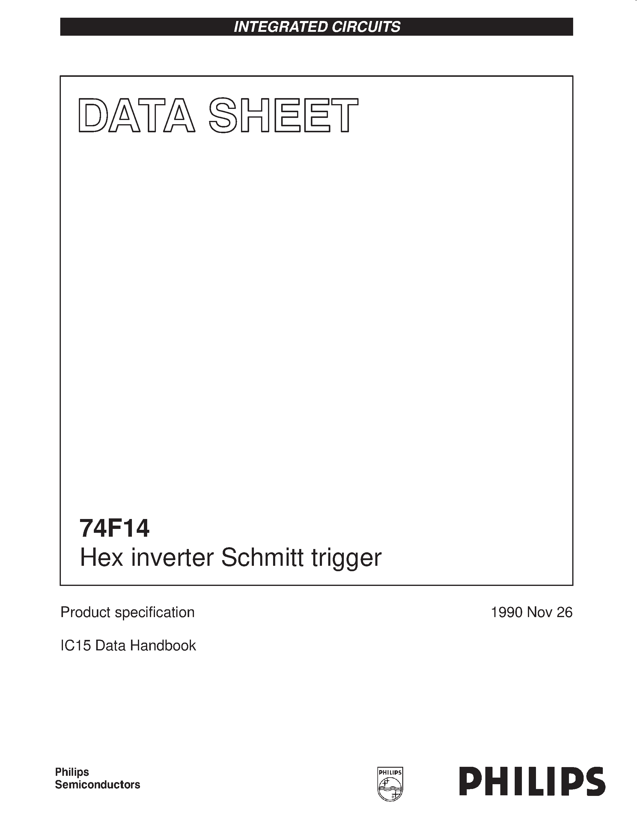 Datasheet 74F14 - 8-input priority encoder page 1