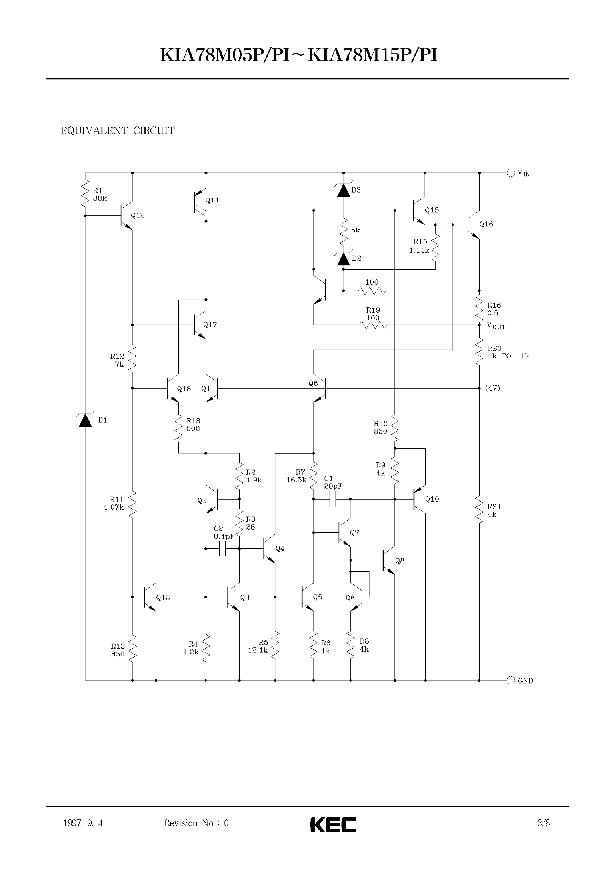 Даташит KIA78M05P - BIPOLAR LINEAR INTEGRATED CIRCUIT (THREE TERMINAL POSITIVE VOLTAGE REGULATORS) страница 2