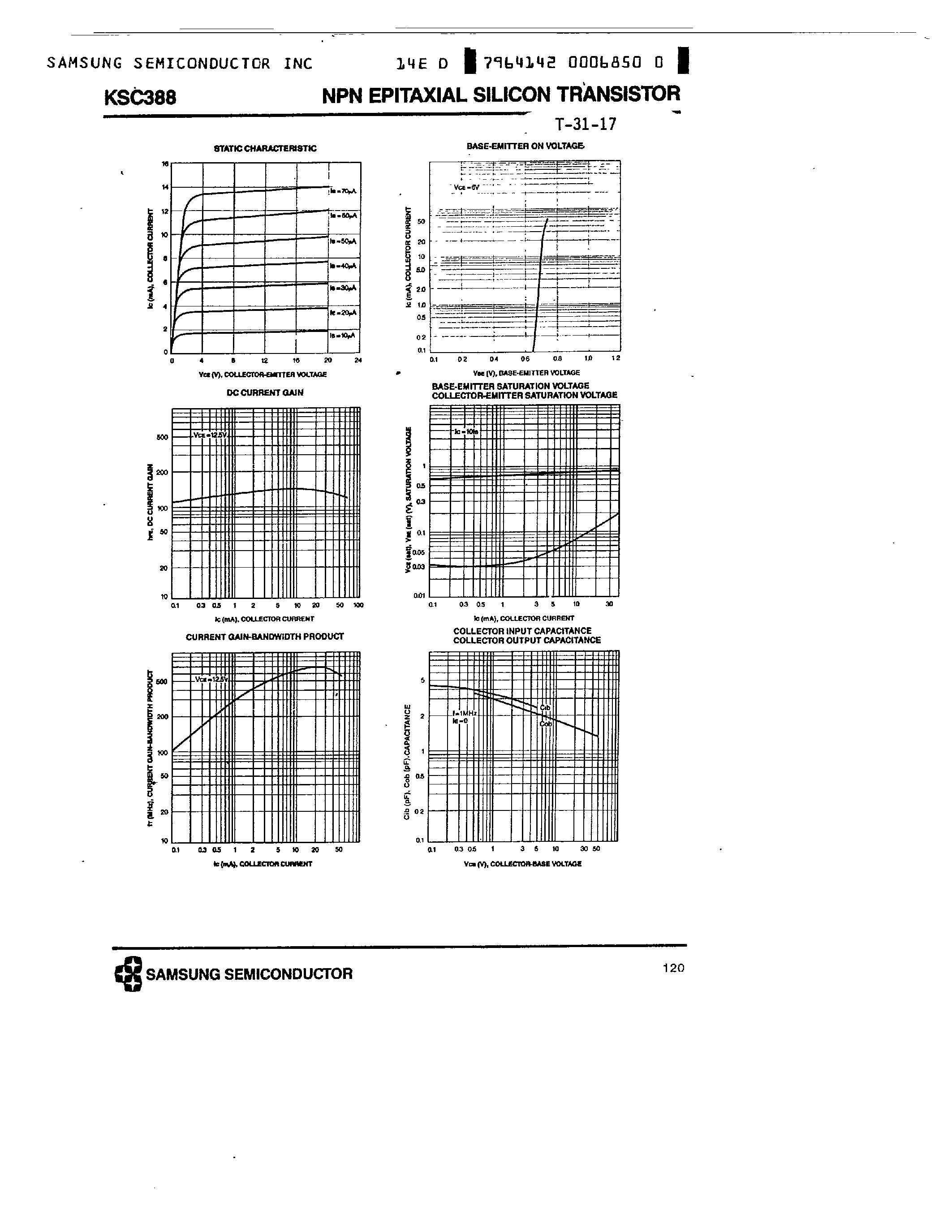 Даташит KSC388 - NPN (TV FINAL PICTURE IF AMPLIFIER APPLICATIONS) страница 2