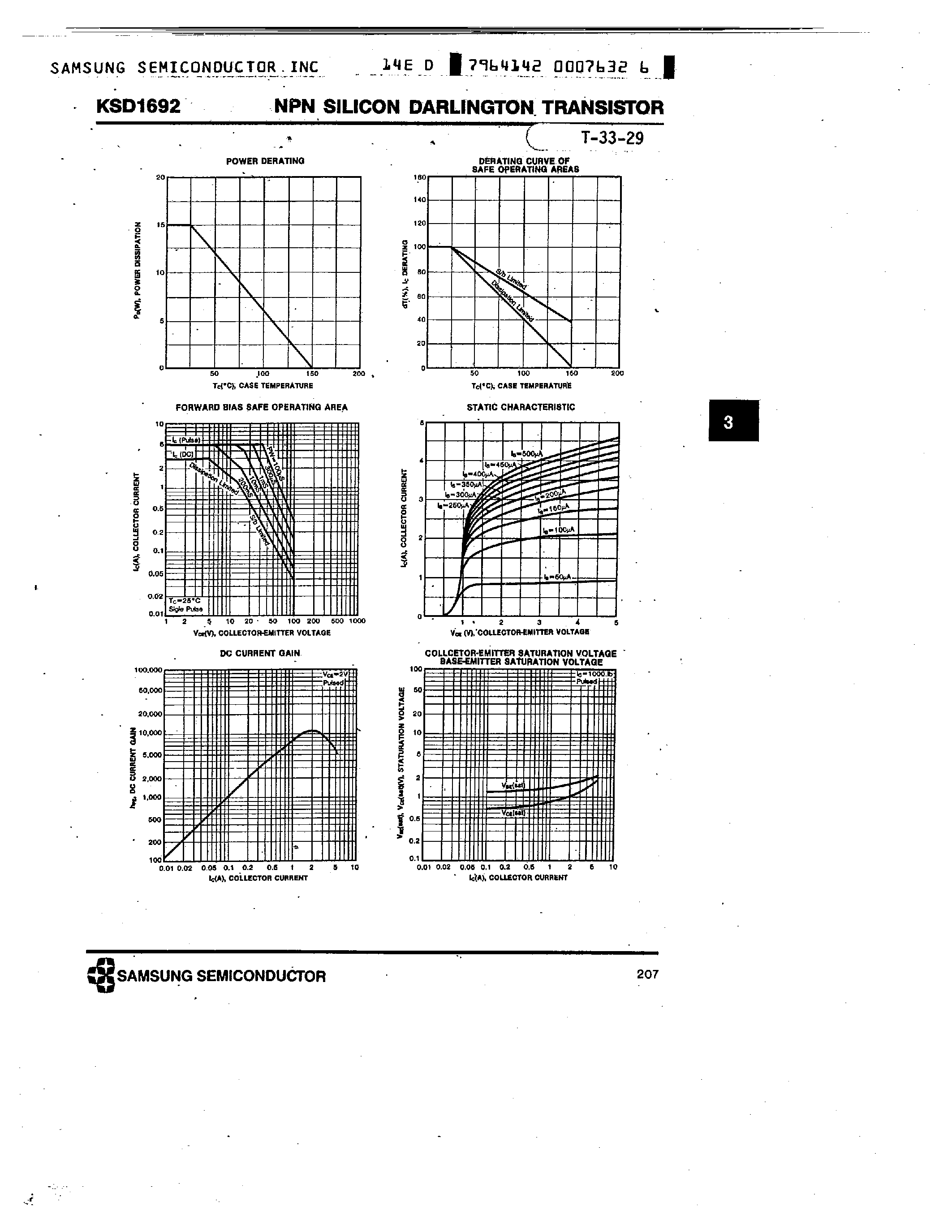 Datasheet KSD1692 - NPN (HIGH DC CURRENT GAIN LOW COLLECTOR SATURATION VOLTAGE BUILT-IN A DAMPER DIODE AT E-C) page 2