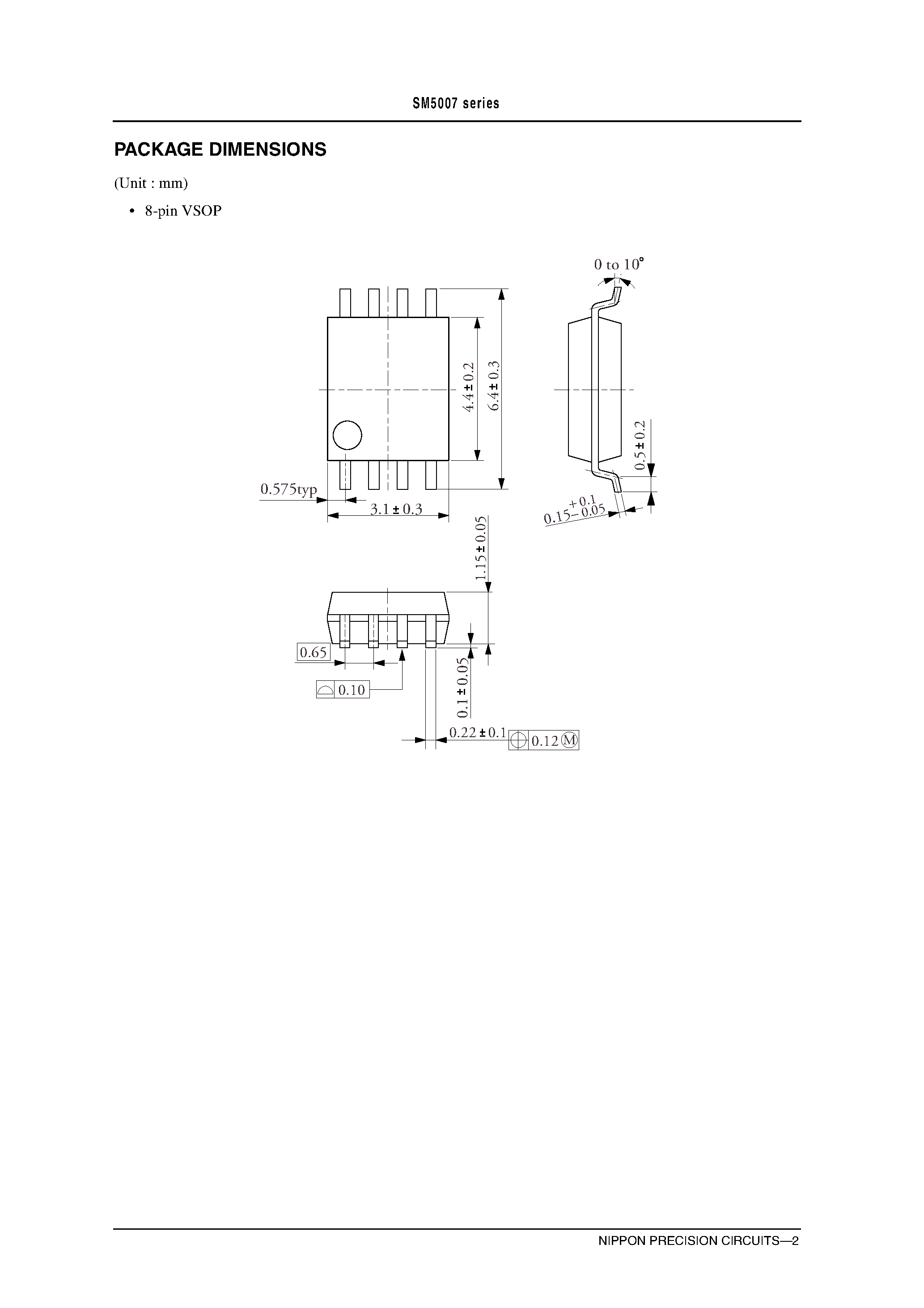 Даташит SM5007AL1V - Crystal Oscillator Module ICs страница 2