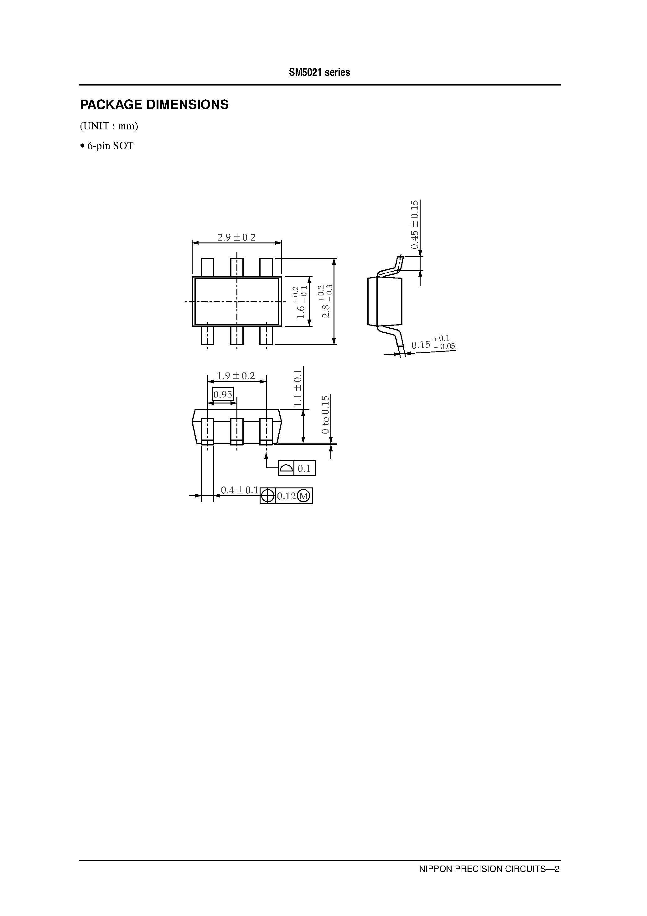 Datasheet SM5021 - Crystal Oscillator Module ICs page 2