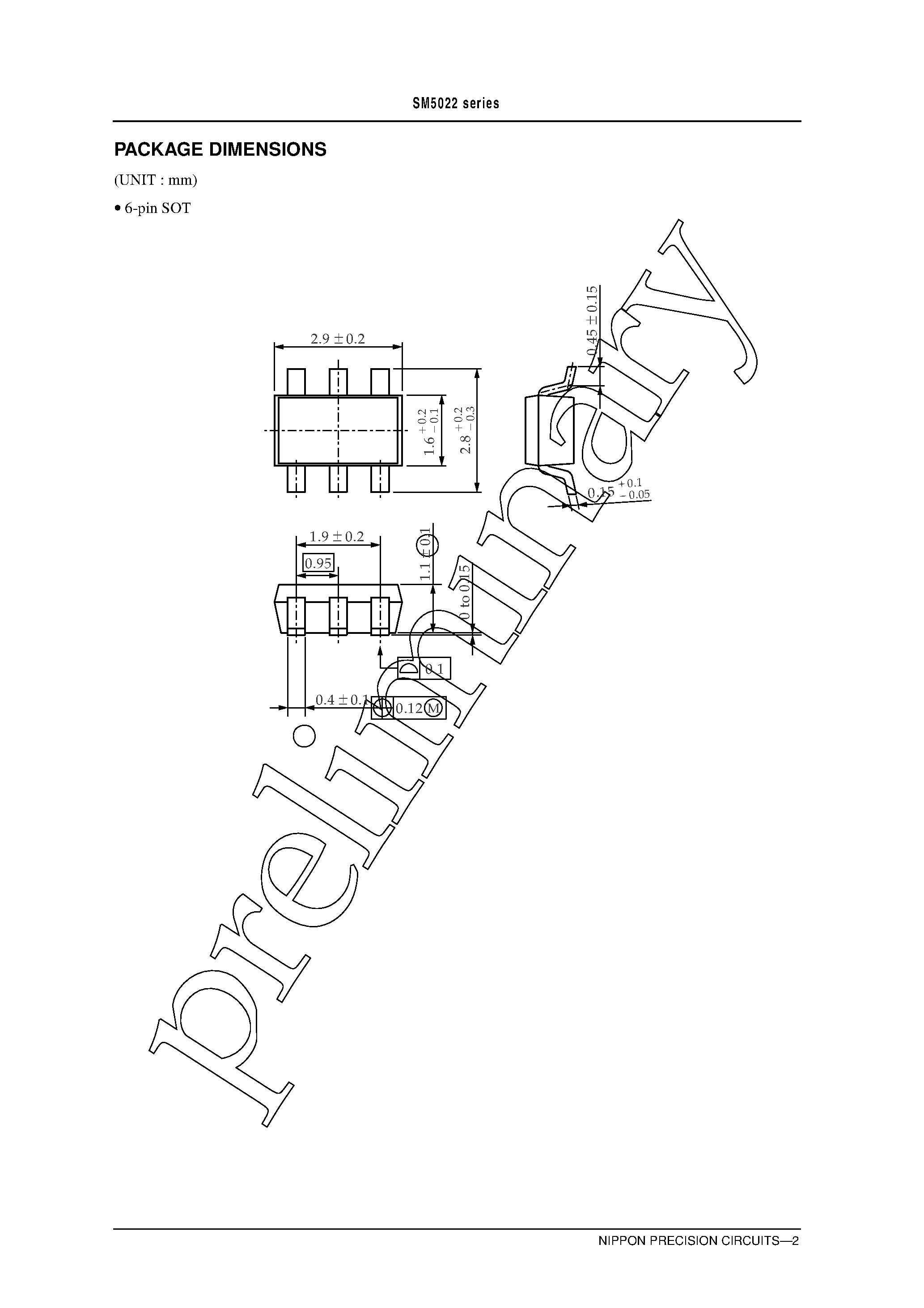 Datasheet SM5022 - Crystal Oscillator Module ICs page 2