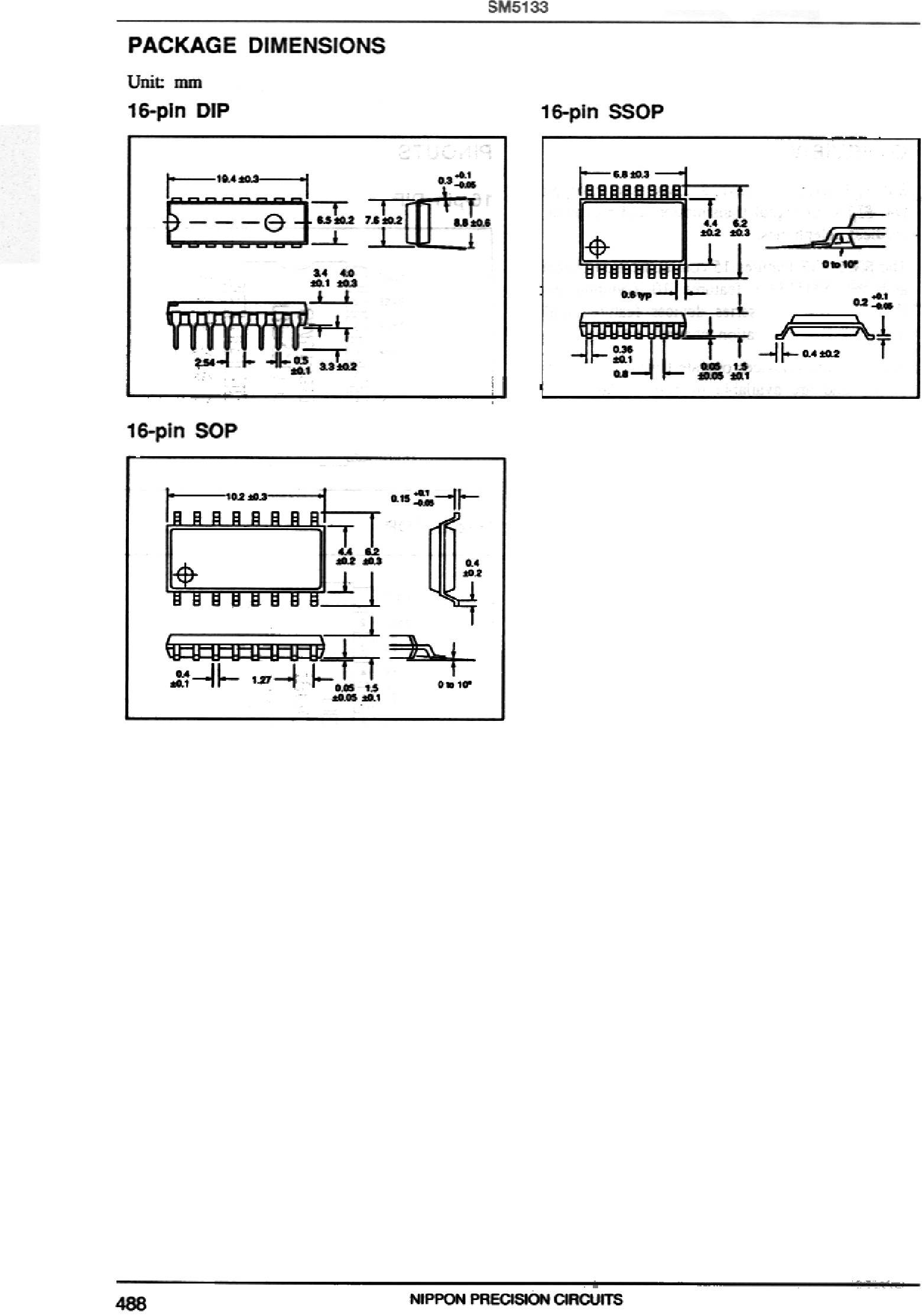 Datasheet SM5133 - FREQUENCY SYNTHESIZER PLL ICs page 2