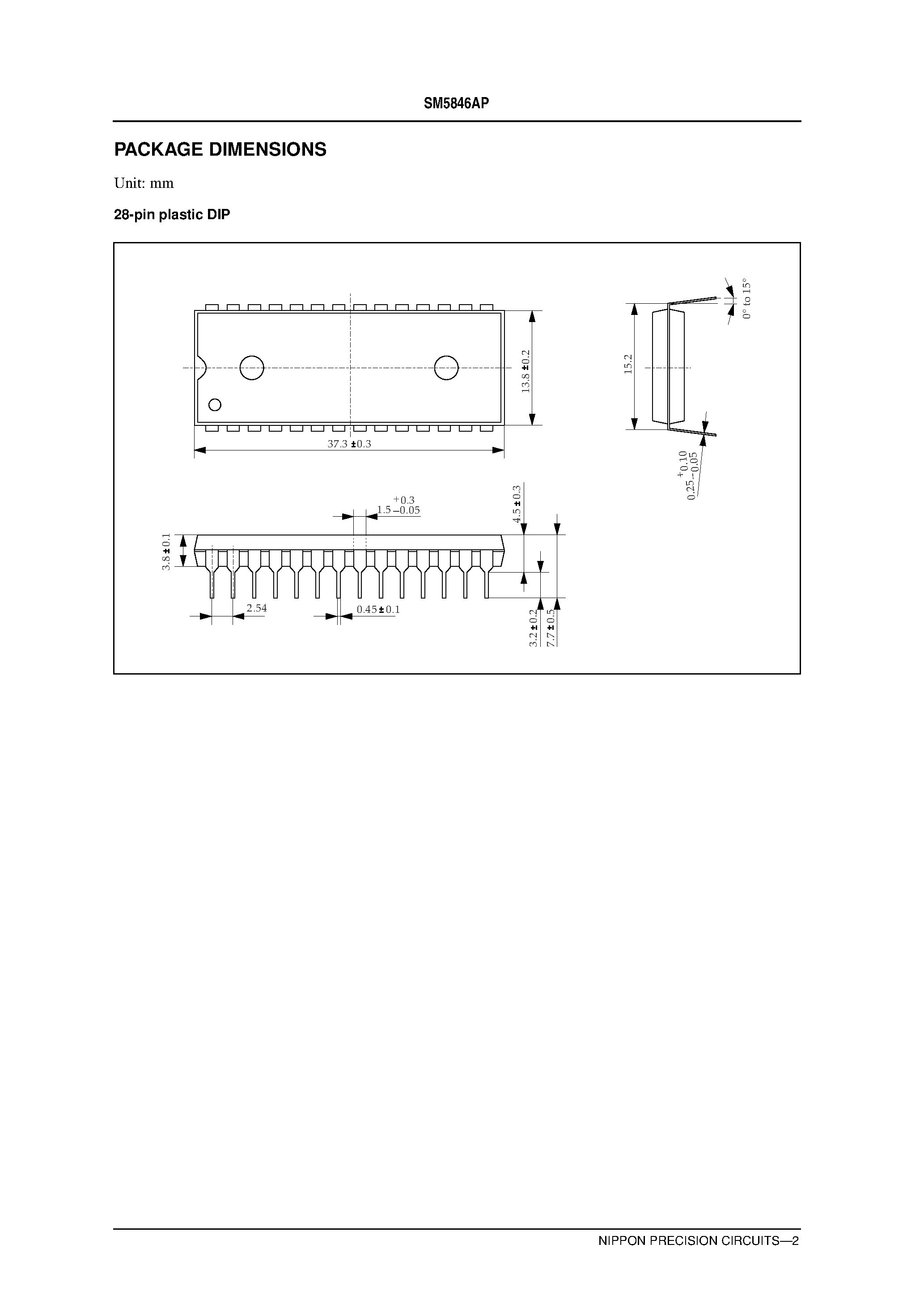 Даташит SM5846AP - Multi-function Digital Filter страница 2