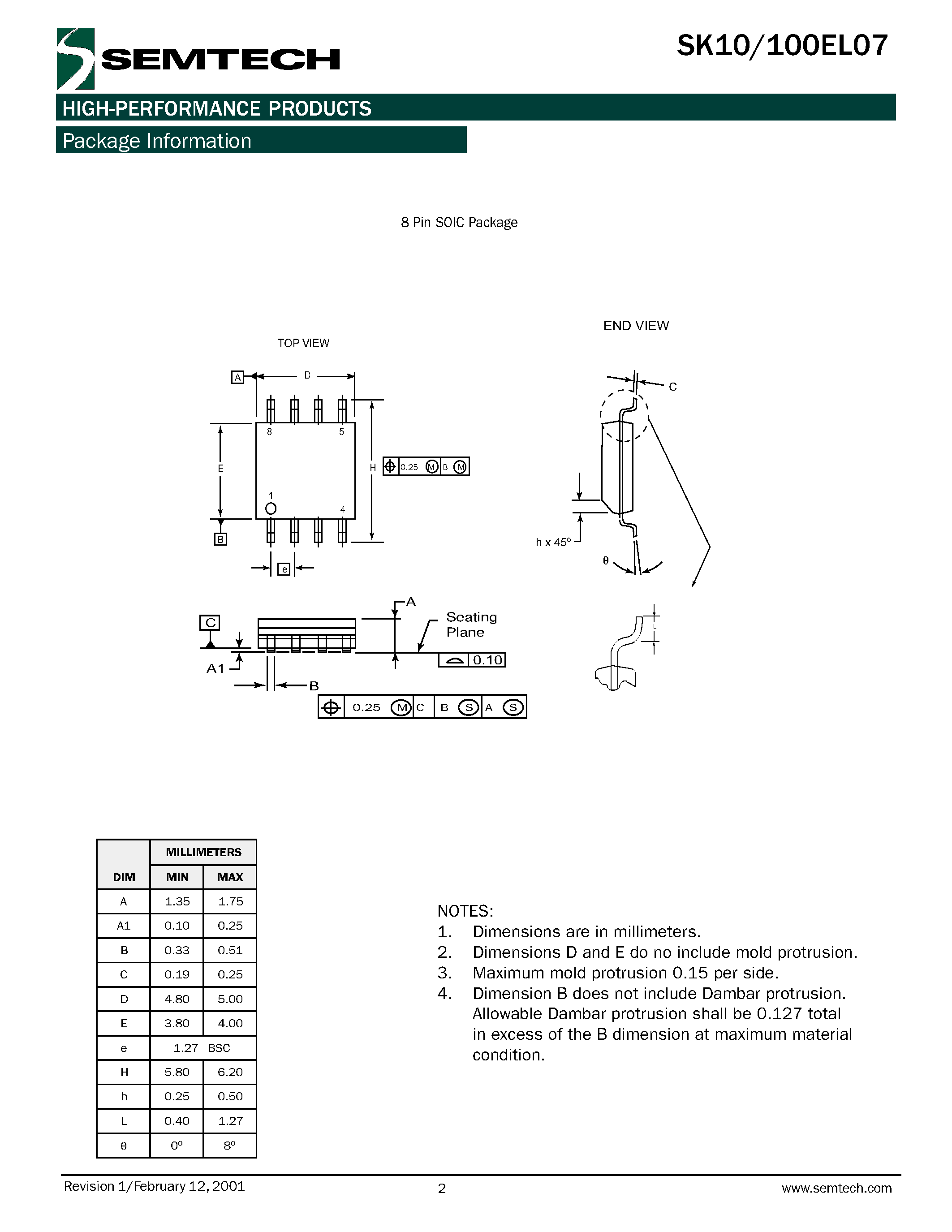 Даташит SK10EL07D - 2-Input XOR / XNOR страница 2