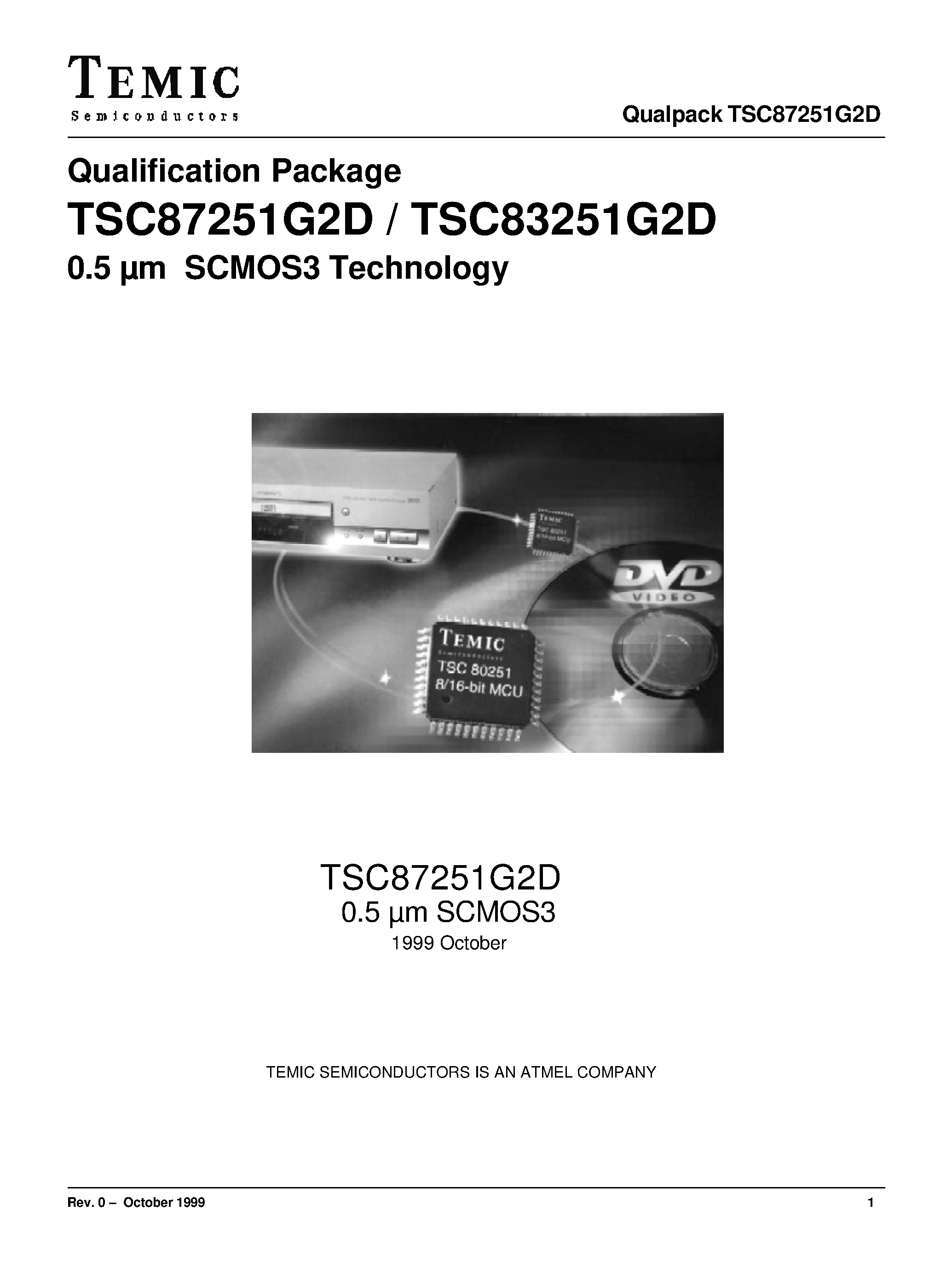 Даташит TSC87251G2D - 0.5 Um SCMOS3 Technology страница 1