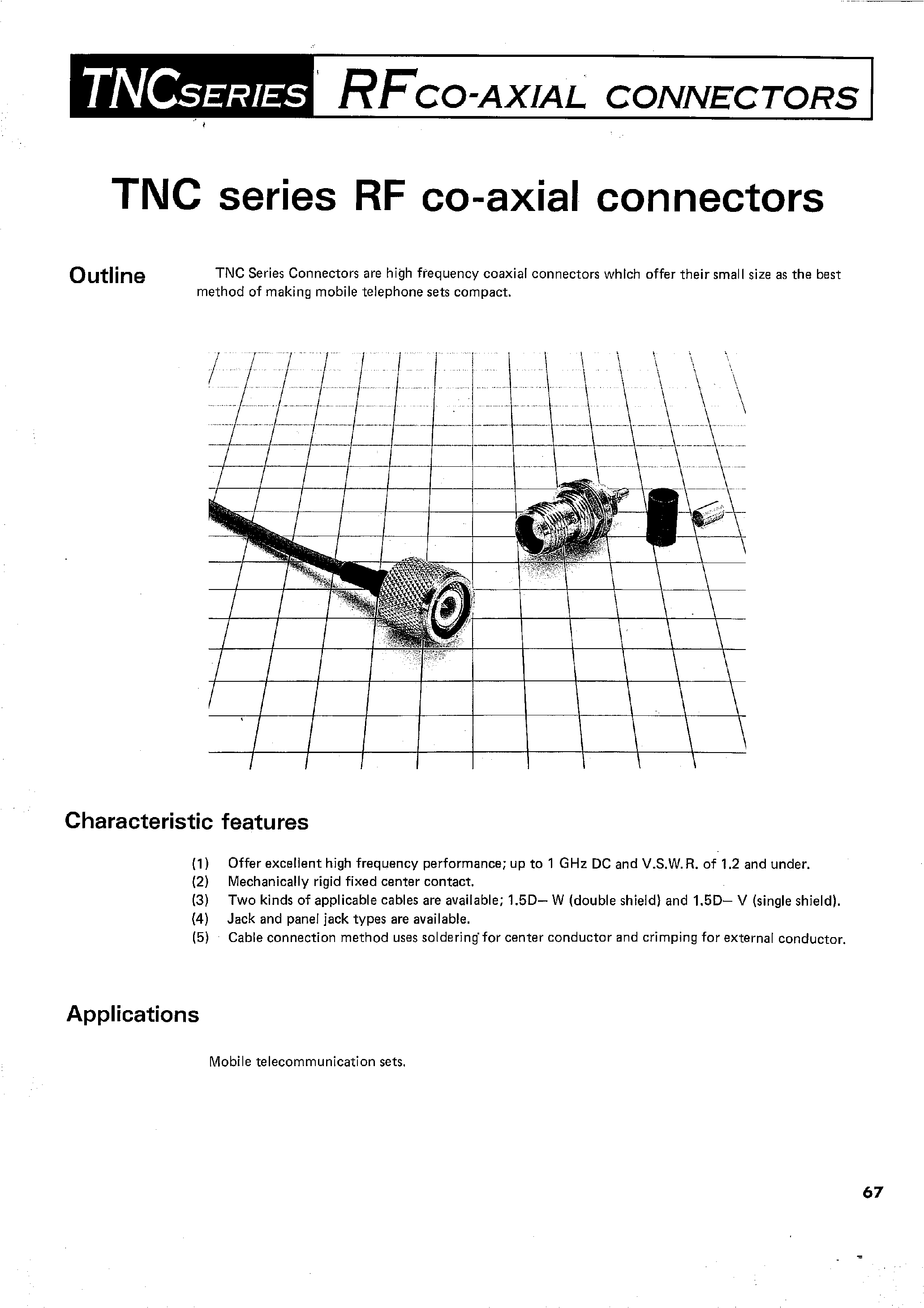 Даташит TNC-P-1.5CR-1 - RFCO-AXIAL CONNECTORS страница 1