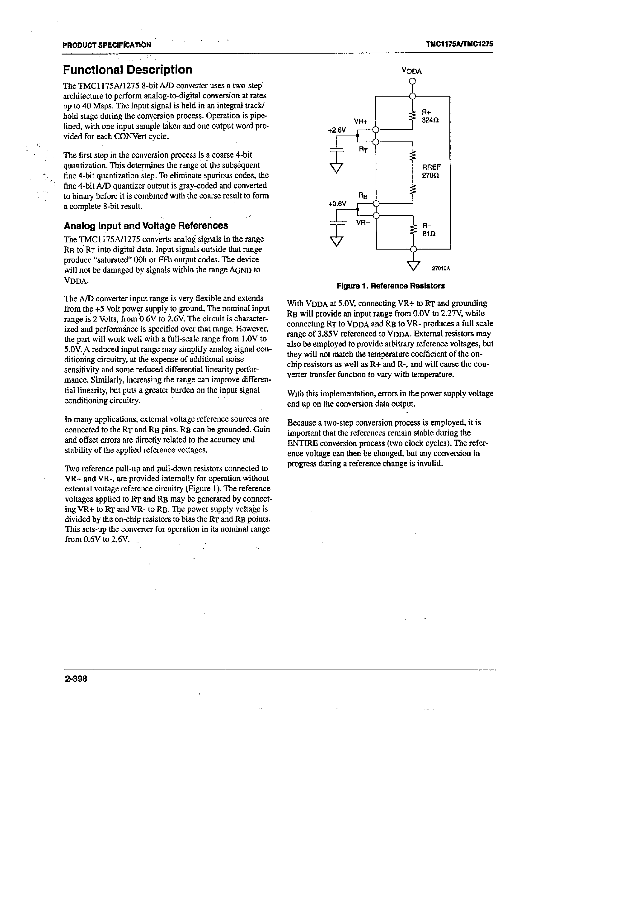 Datasheet TMC1175AM7C20 - Video A/D Conveter page 2