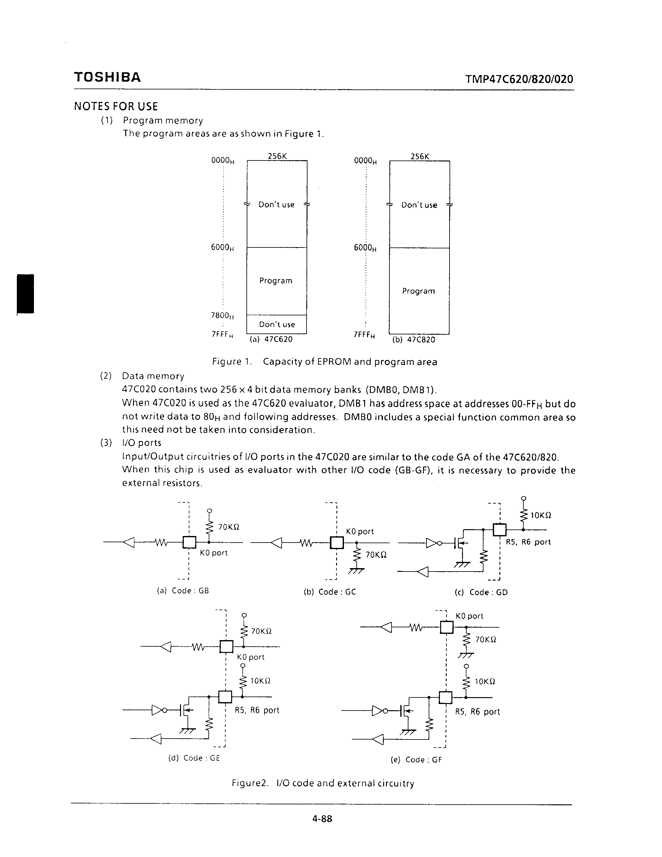 Datasheet TMP47C620G - CMOS 4-BIT MICROCONTROLLER page 2