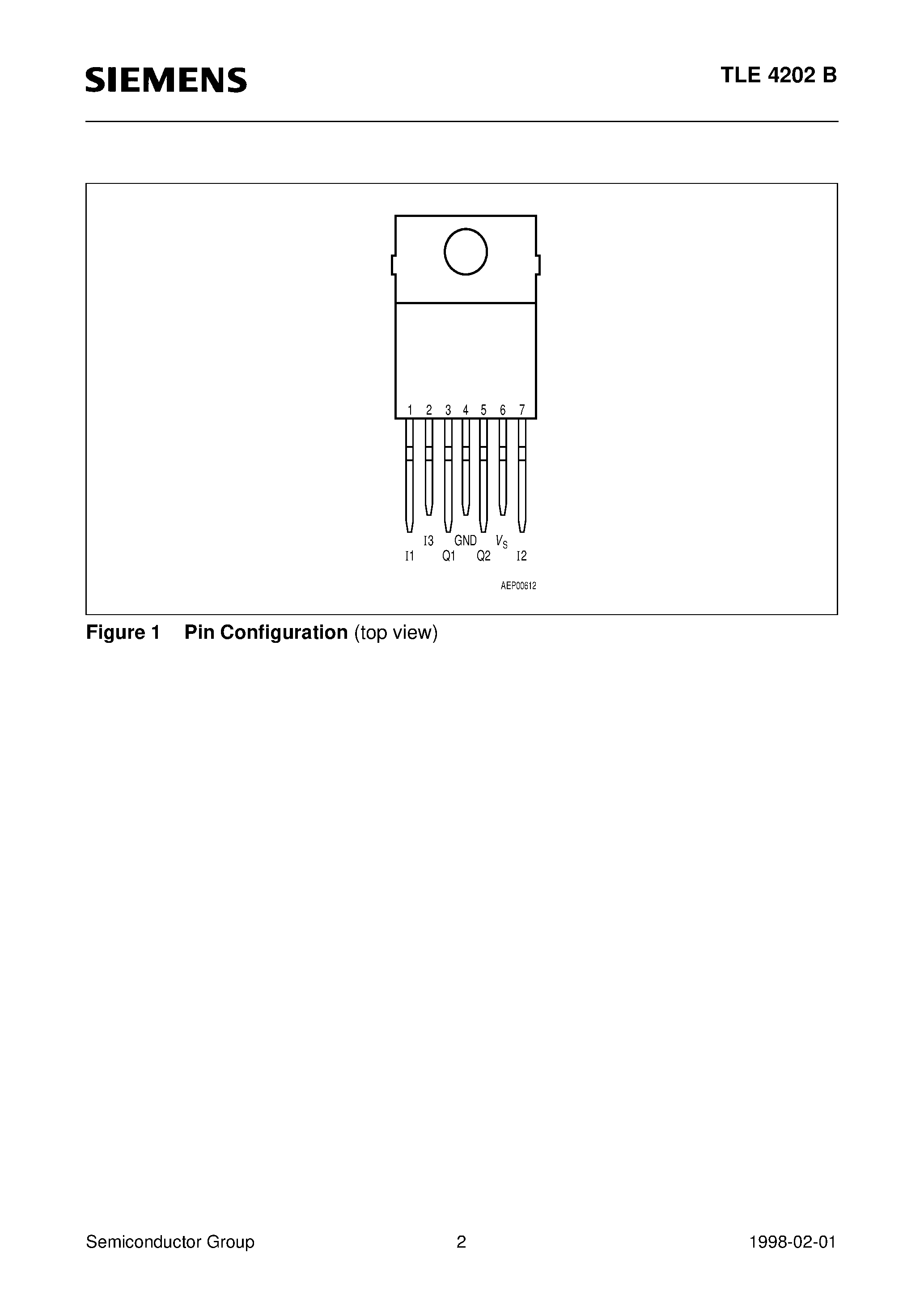 Даташит TLE4202B - 2-A DC Motor Driver страница 2