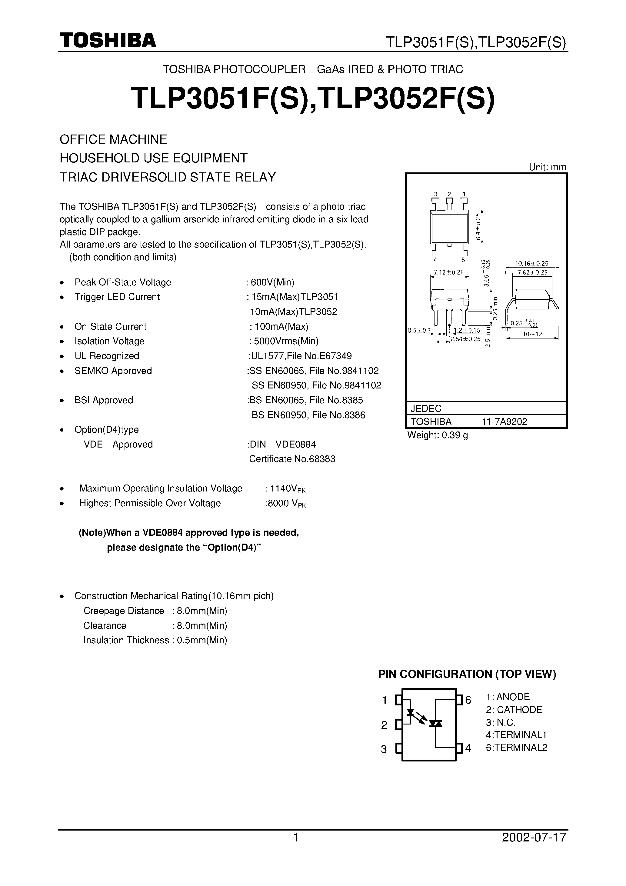 Tlp3052f схема включения