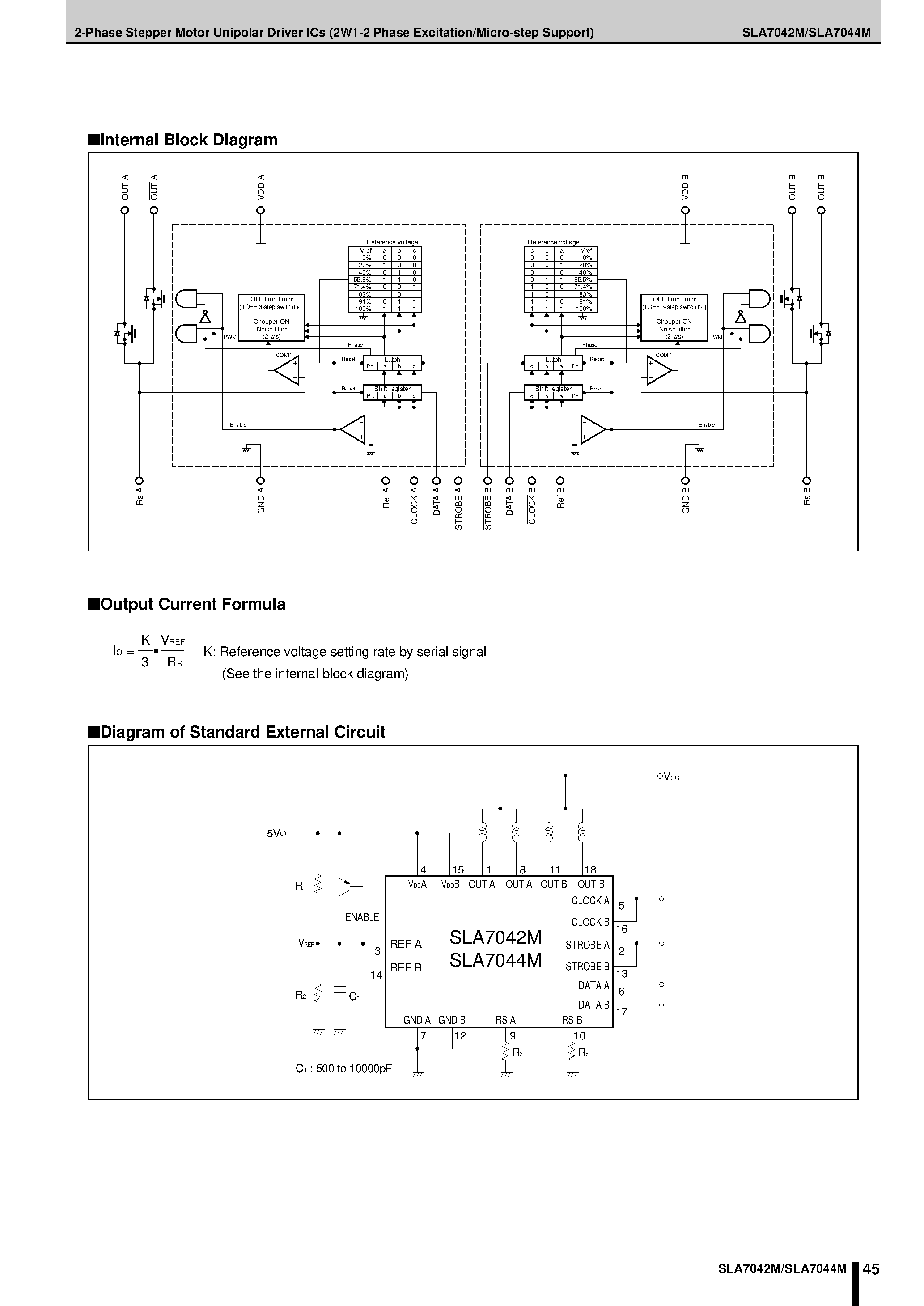 Даташит SLA7042 - 2-Phase Stepper Motor Unipolar Driver ICs страница 2