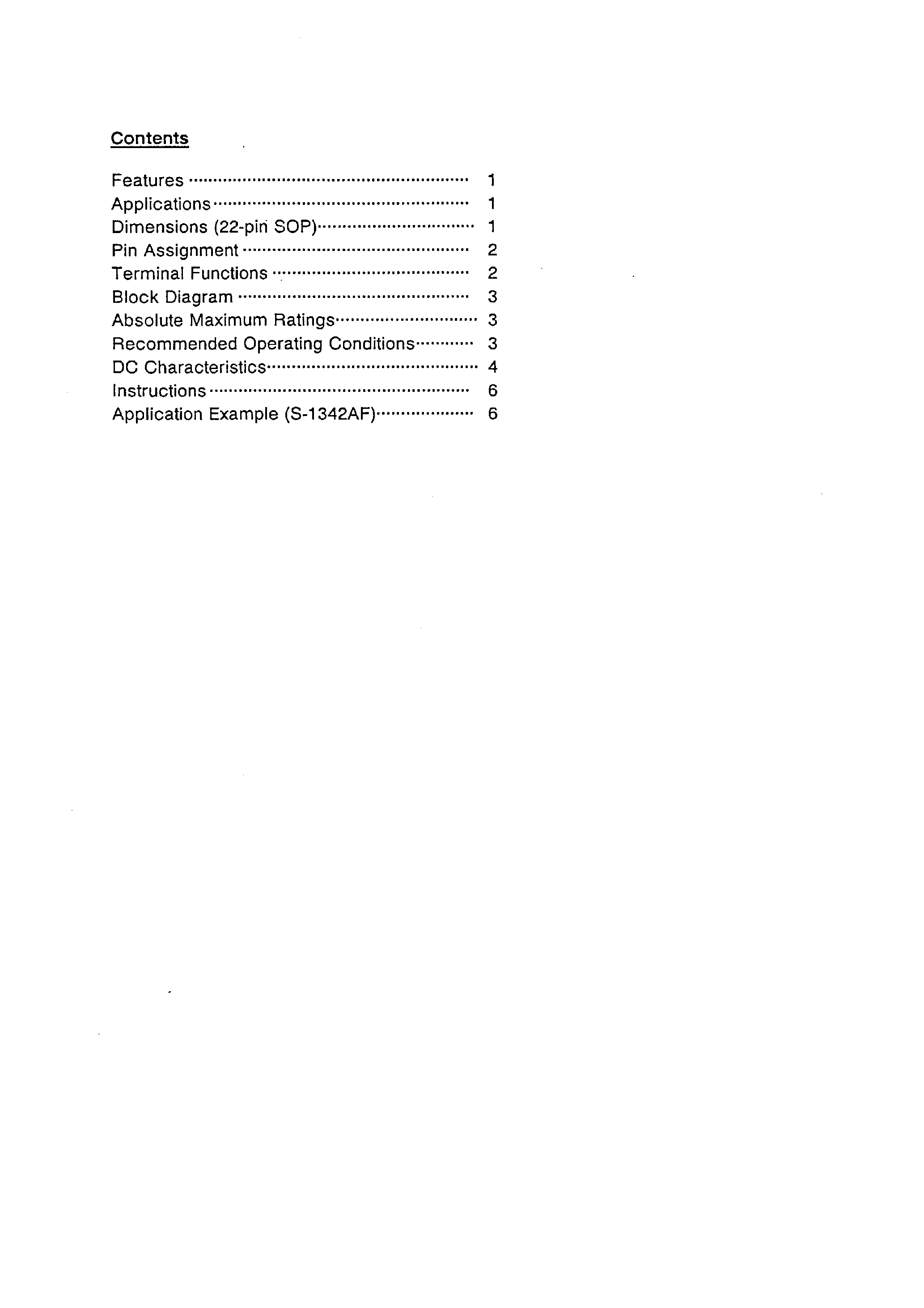 Datasheet S-1342AF - CMOS 4-bit 1-chip MICROCOMPUTER page 1