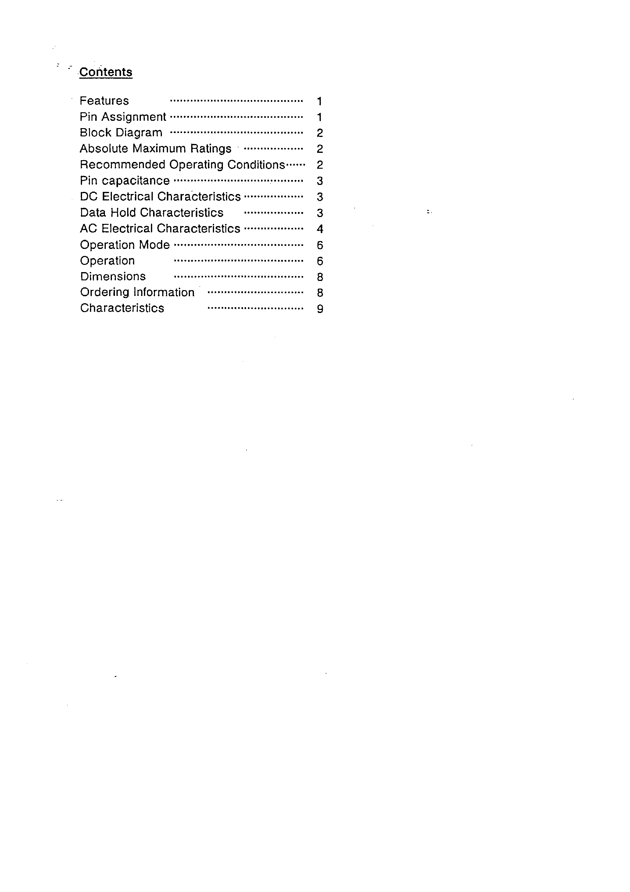 Datasheet S-22 - PARALLEL NON-VOLATILE RAM page 1