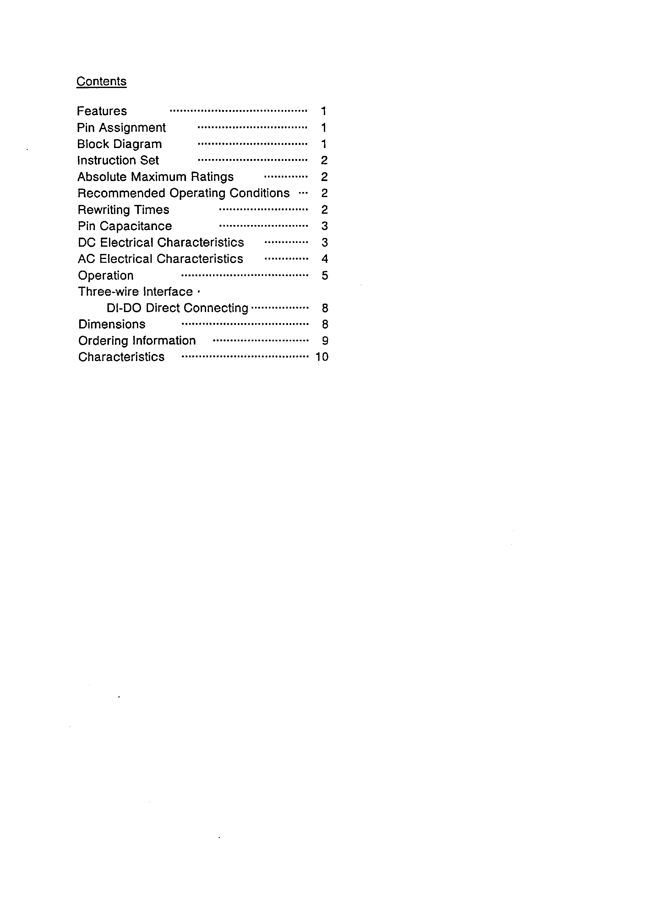 Datasheet S-29255 - CMOS 2K/4K-bit SERIAL EEPROM page 1