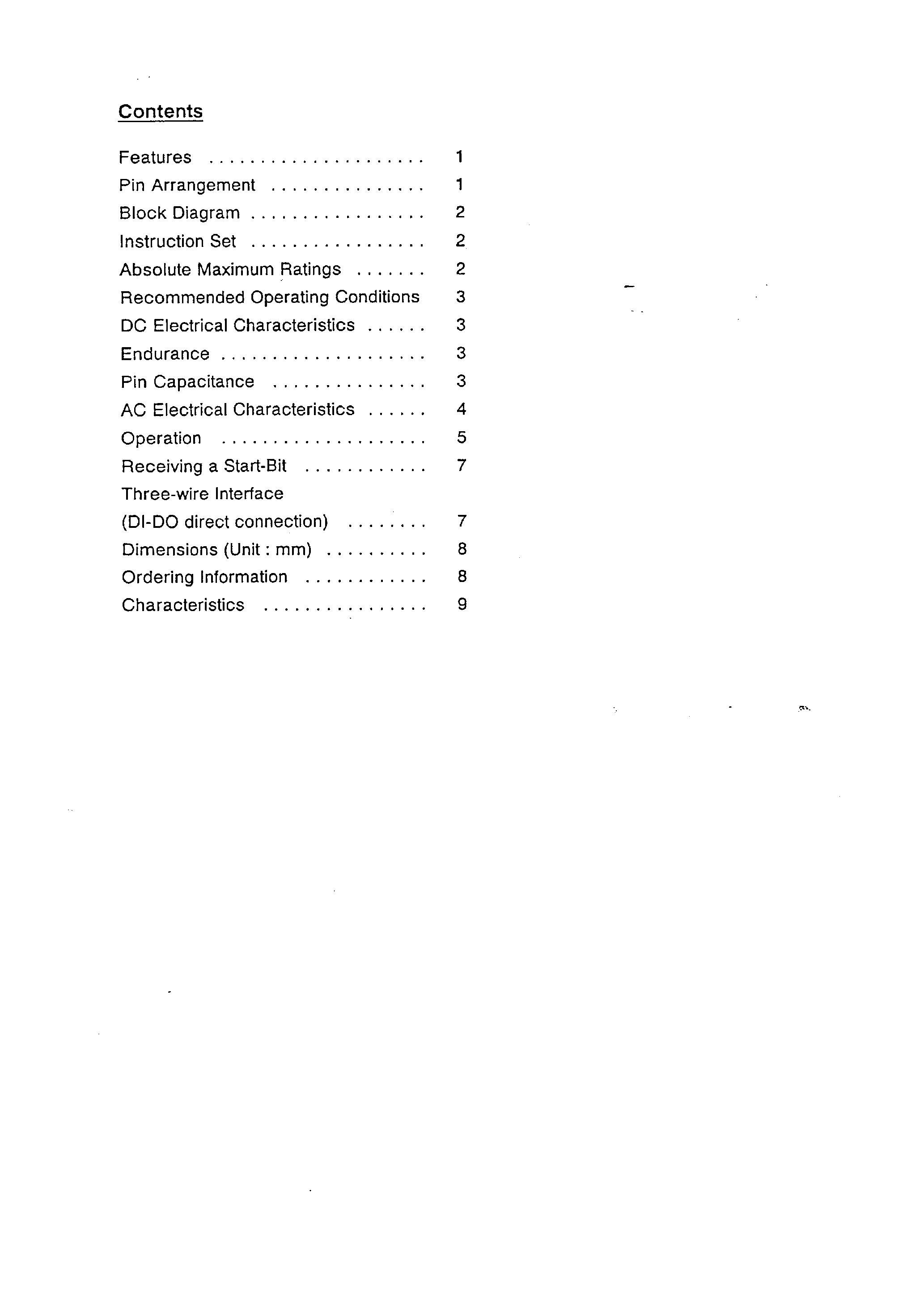 Datasheet S-29430A - CMOS SERIAL EEPROM page 1