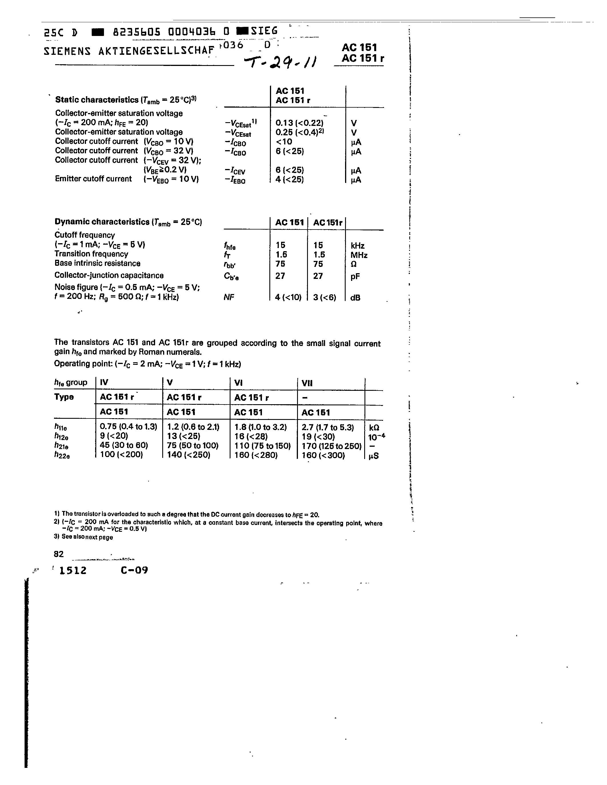 Datasheet Q60103-X151-D - PNP GERMANIUM TRANSISTORS page 2