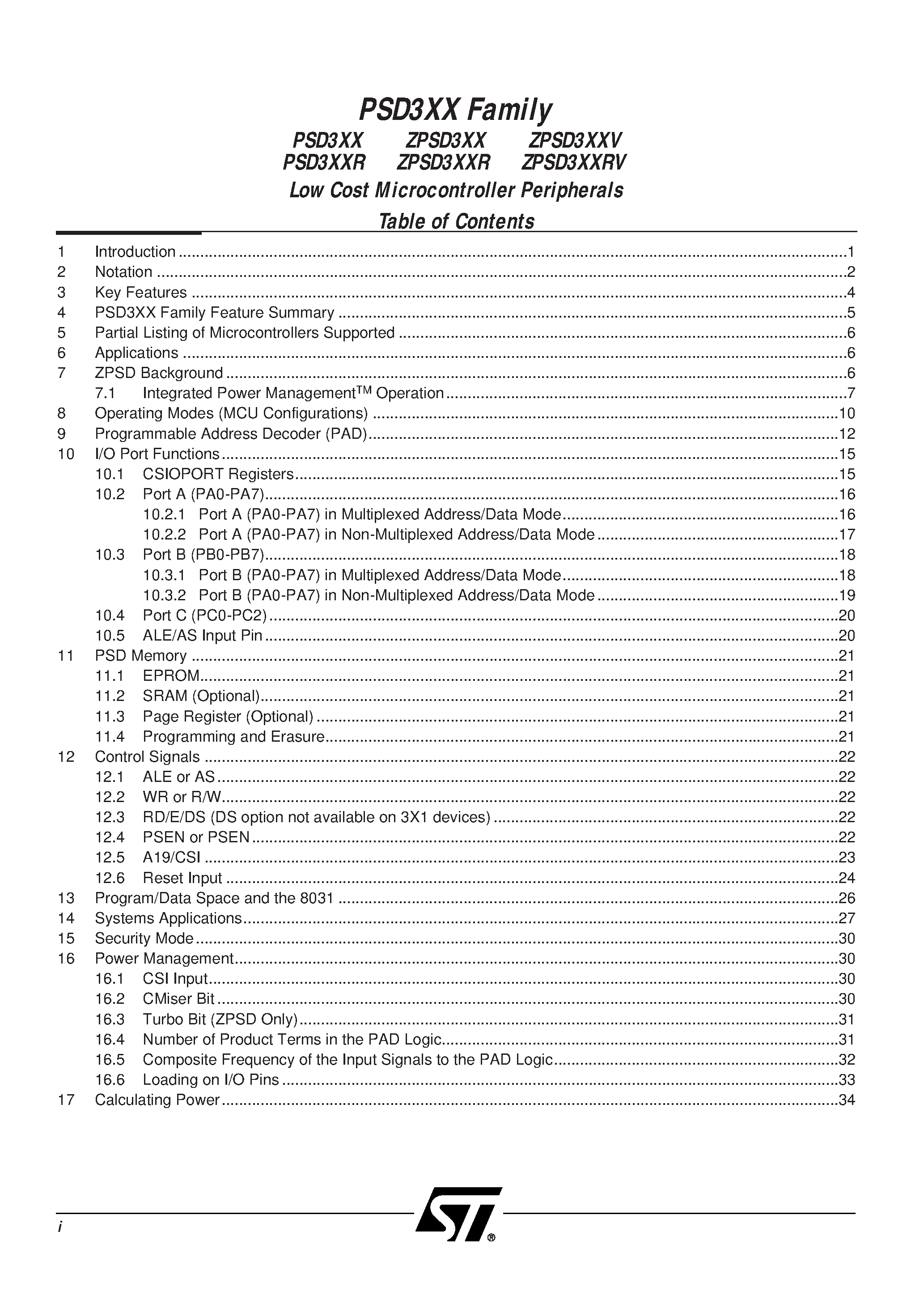 Datasheet ZPSD301-B-15J - Low Cost Field Programmable Microcontroller Peripherals page 2