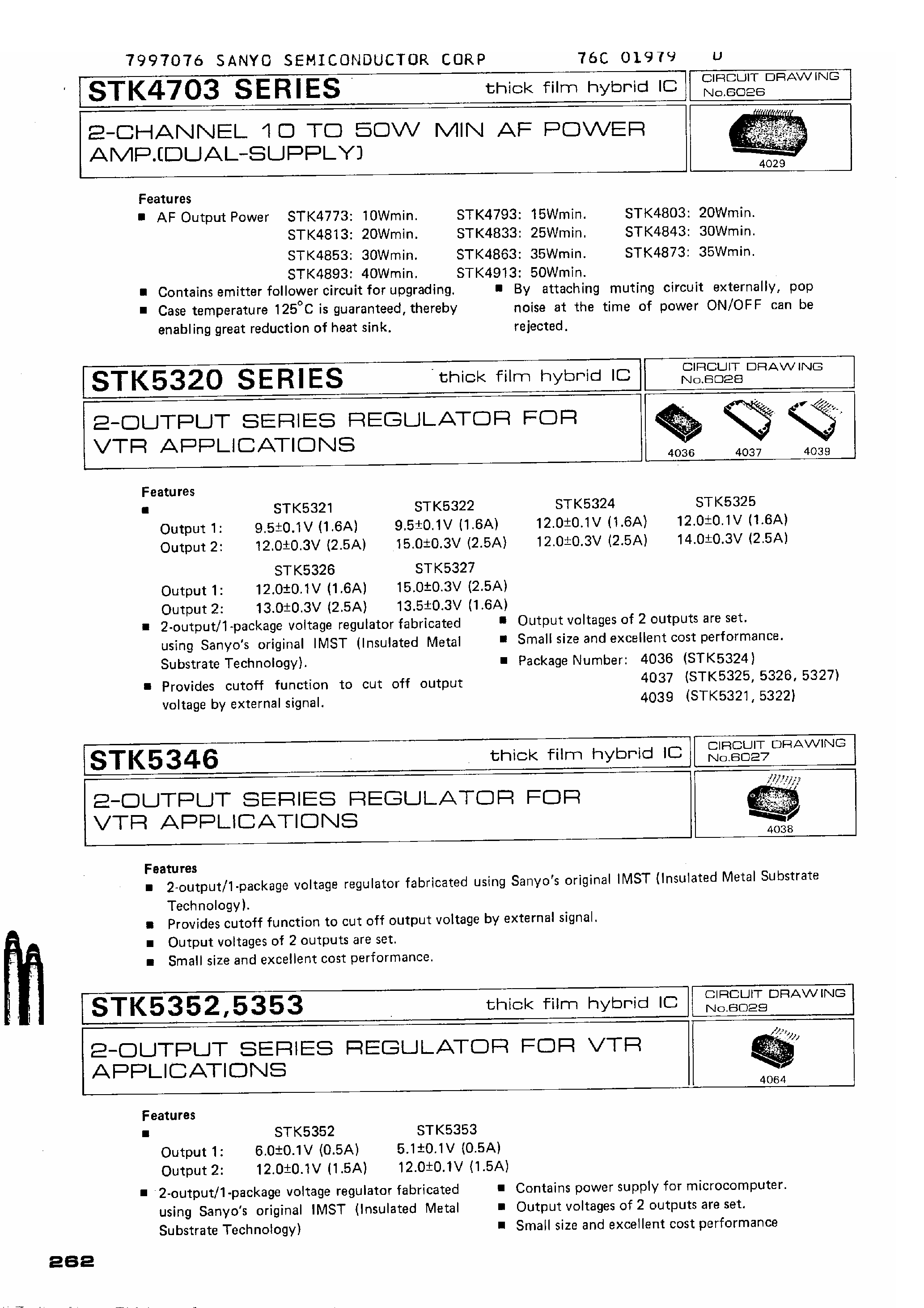 Даташит STK4843 - 2-Channel 10 To 50W Min AF Power AMP(Dual Supply) страница 1