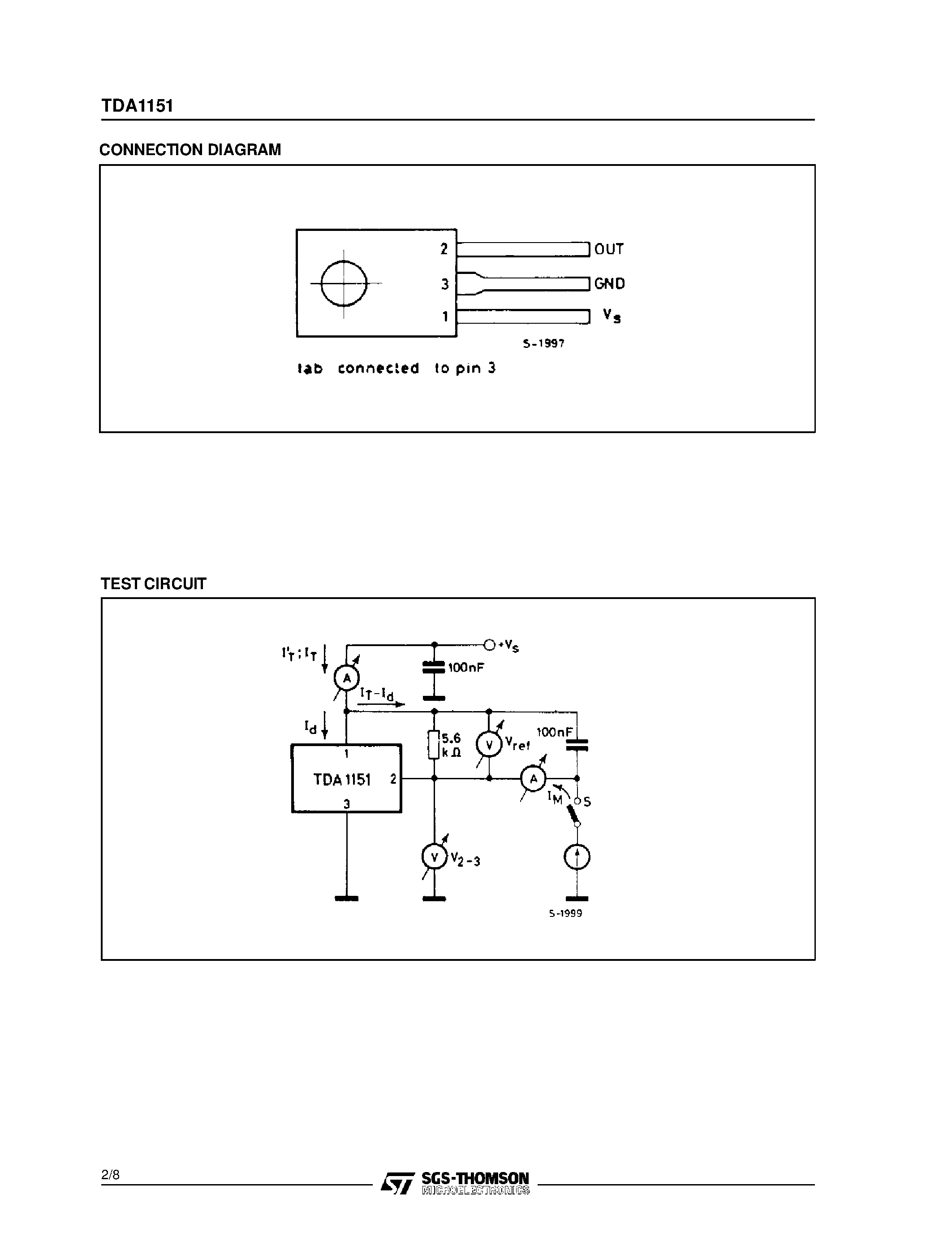 Datasheet TDA1151 - MOTOR SPEED REGULATOR page 2