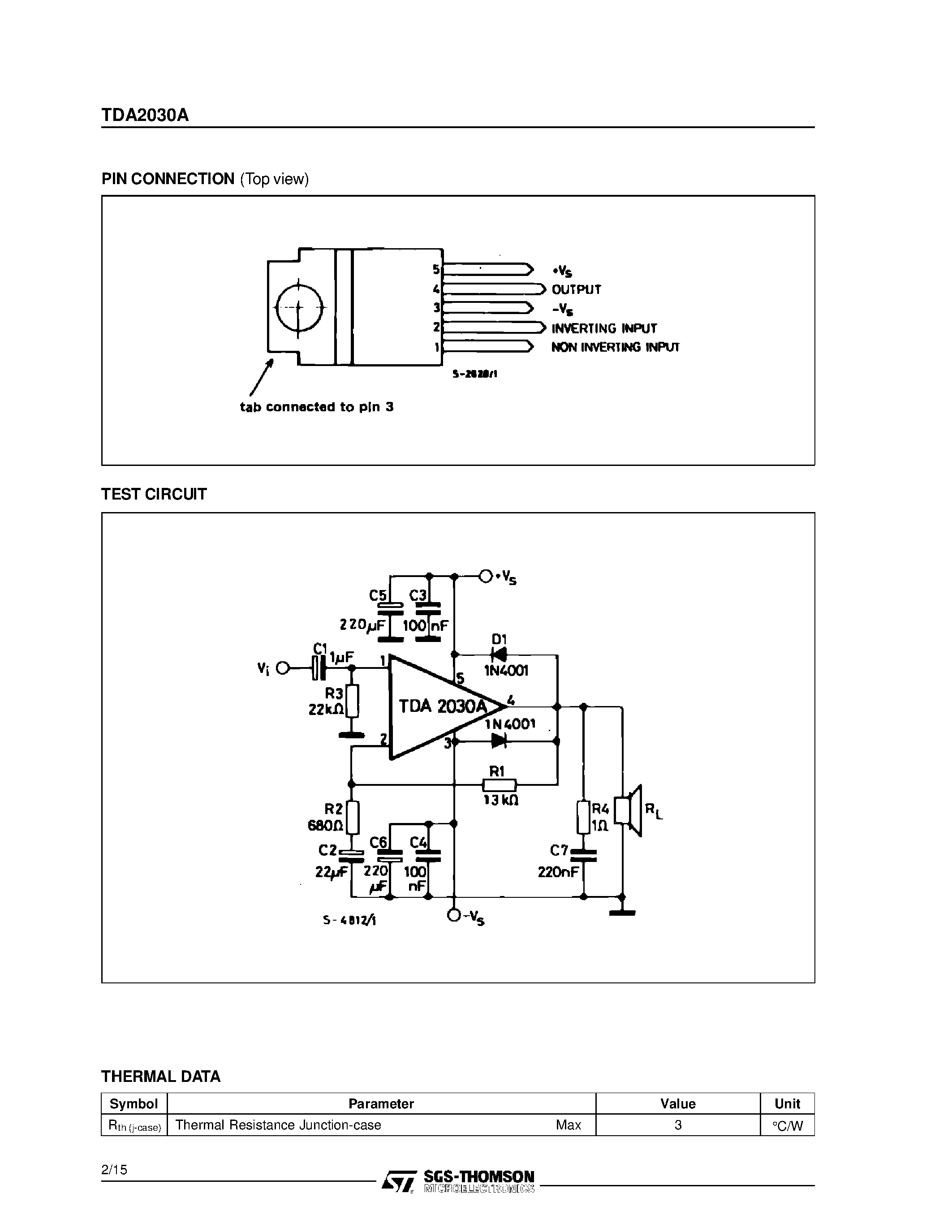 Tda2030 datasheet